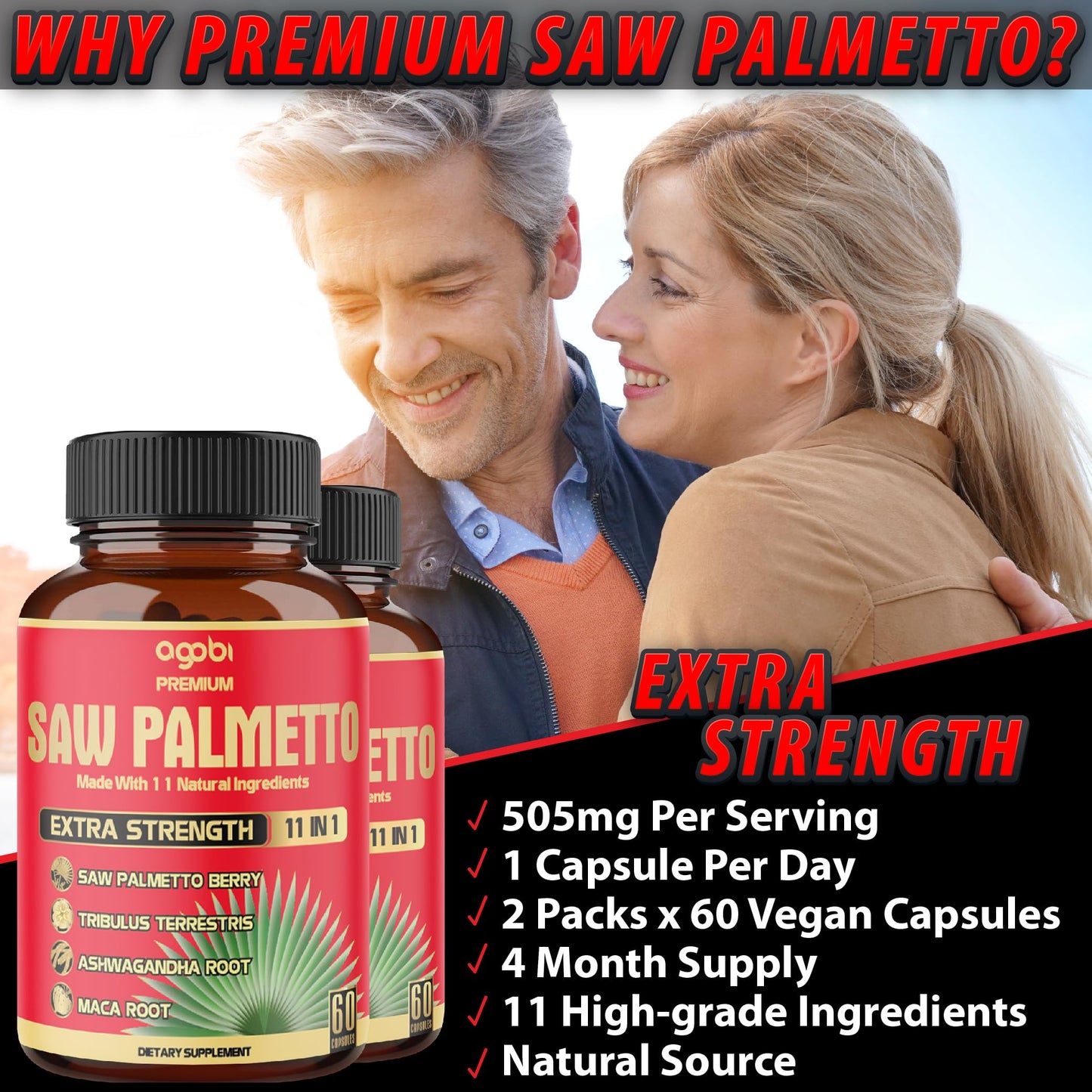 agobi Saw Palmetto Capsules 120 Capsules