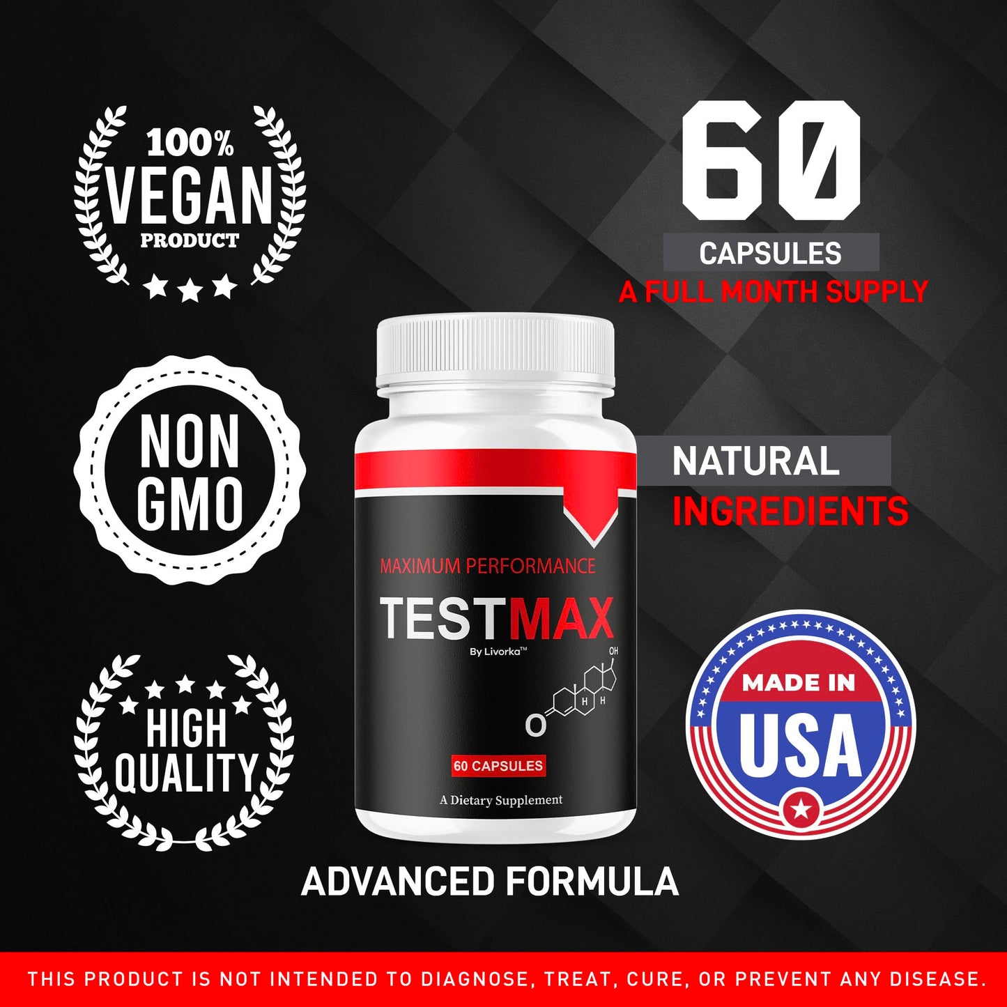 LIVORKA Test Max Capsules, 300 Capsules