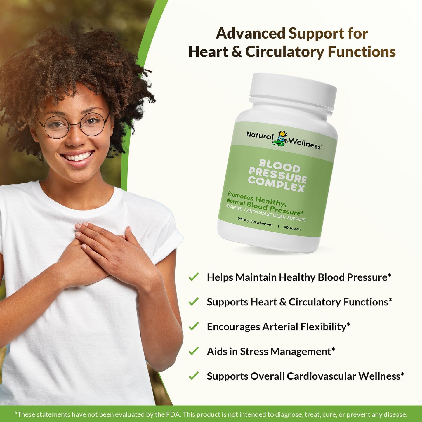 Natural Wellness Blood Pressure Complex Tablet, 90 Tablets