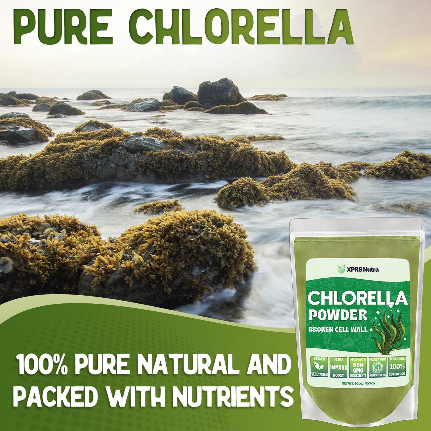 XPRS Nutra Chlorella Powder 16 oz