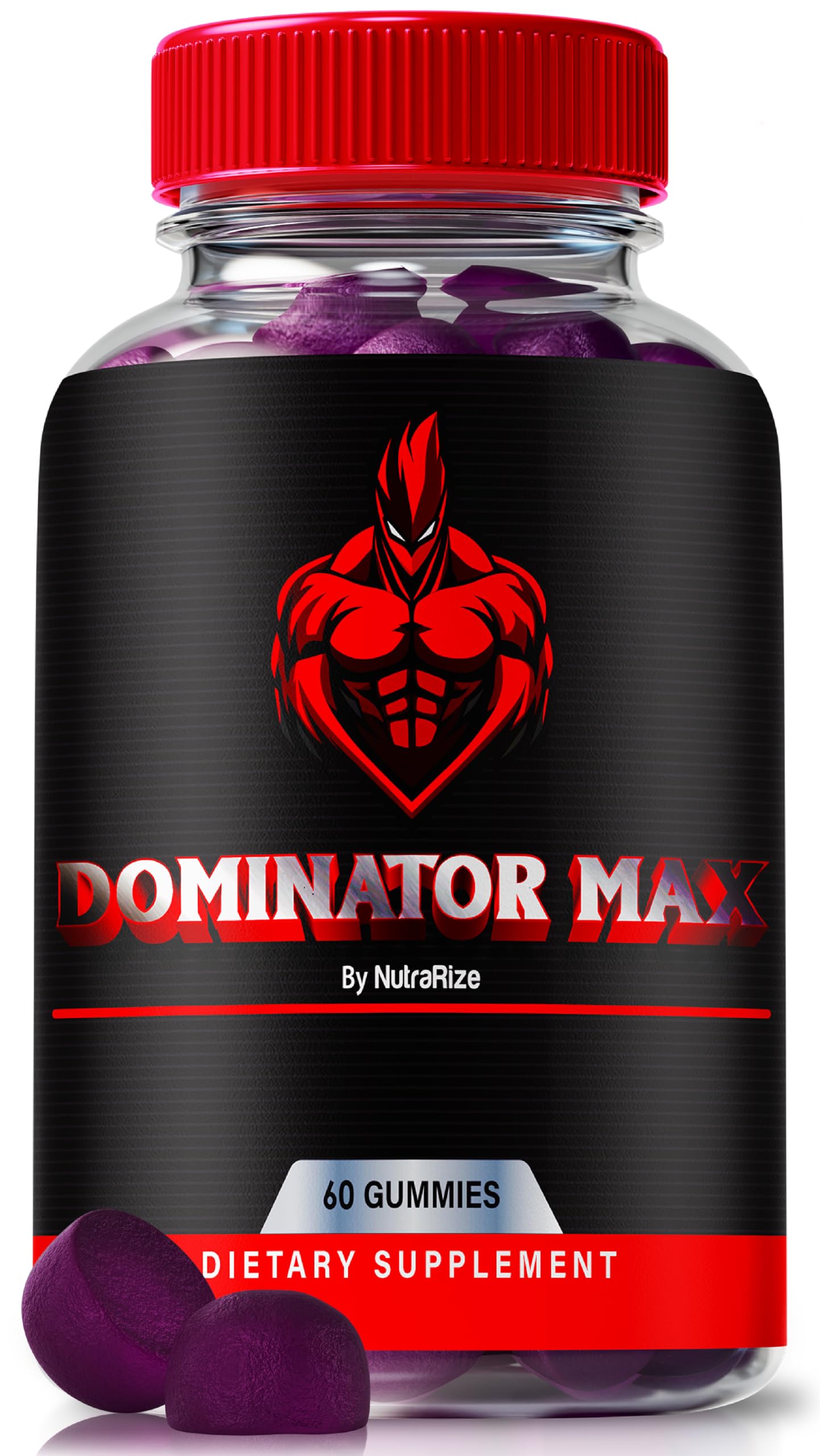 NutraRize Dominator Max Gummies for Men, 60 Count
