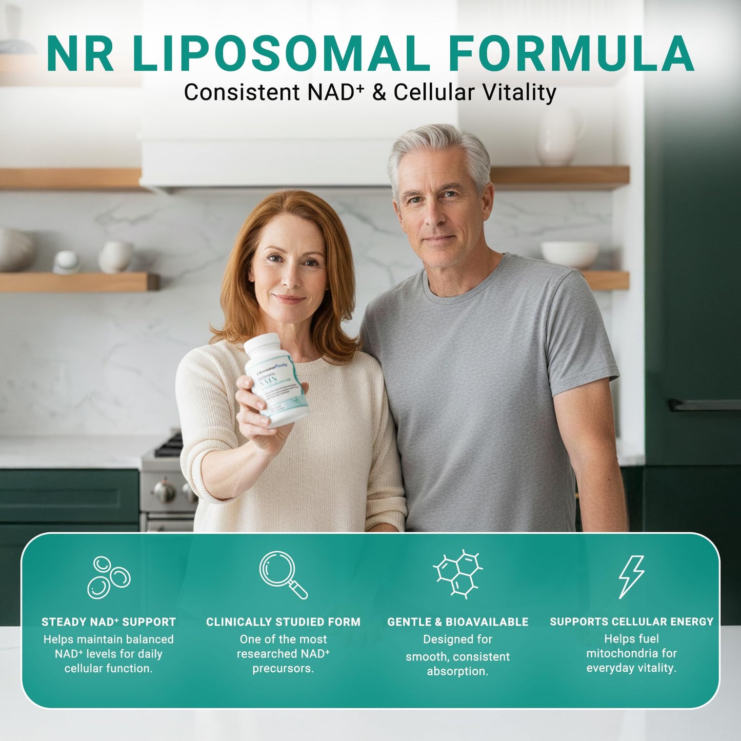 GenuinePurity Liposomal NR 300mg Nicotinamide Riboside Supplement, 60 Capsules