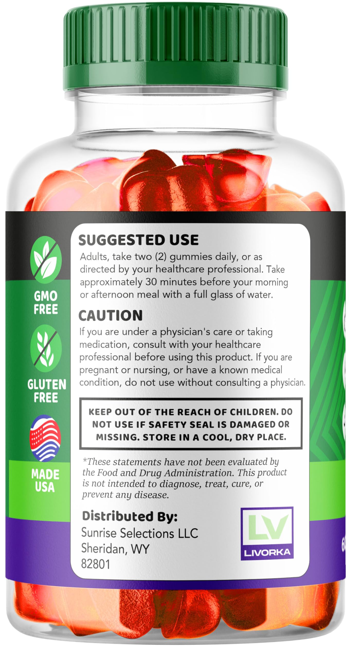 LIVORKA VirilPlex XL Gummies, 60 Gummies