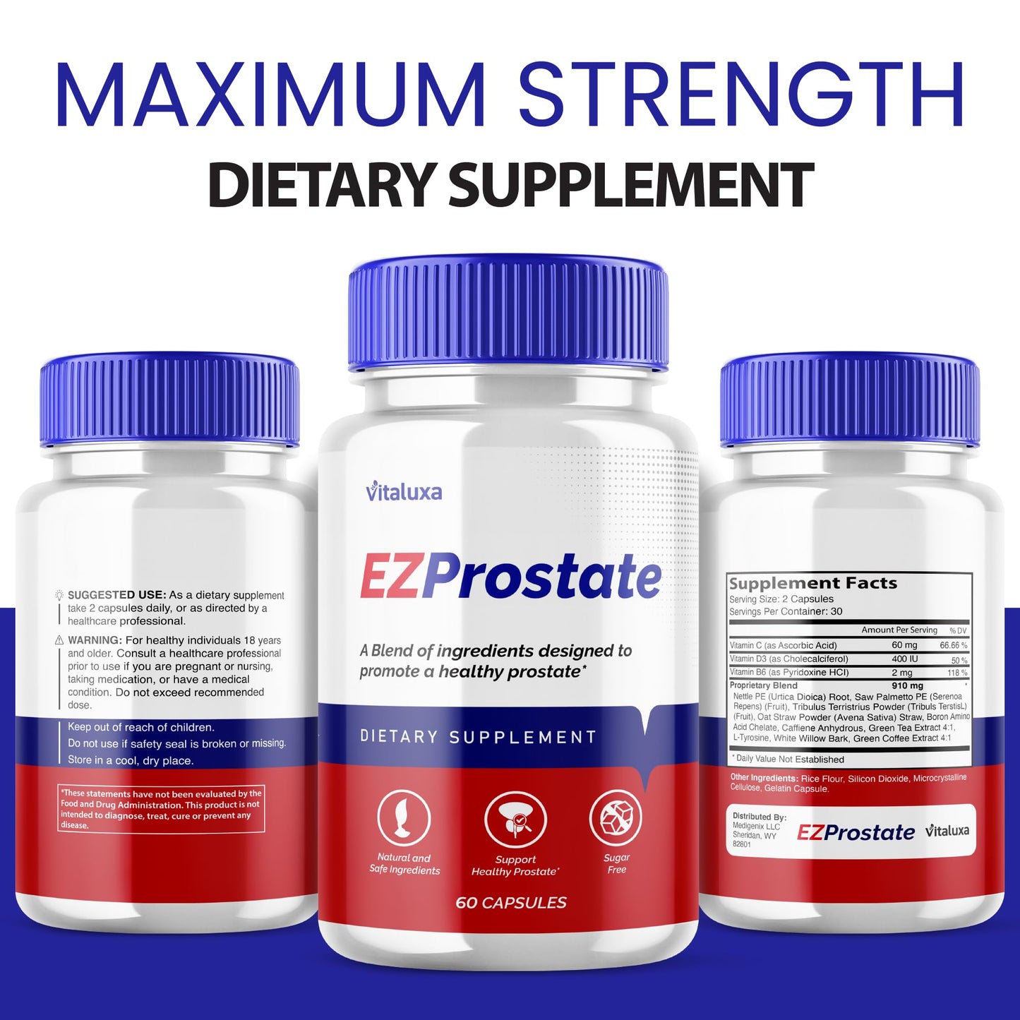 Vitaluxa EZ Prostate 120 Capsules