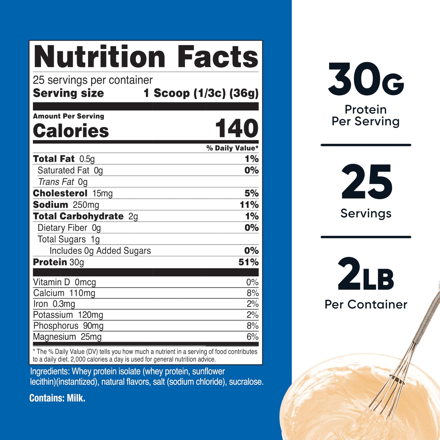 Nutricost Whey Protein Isolate Powder, 32 Servings