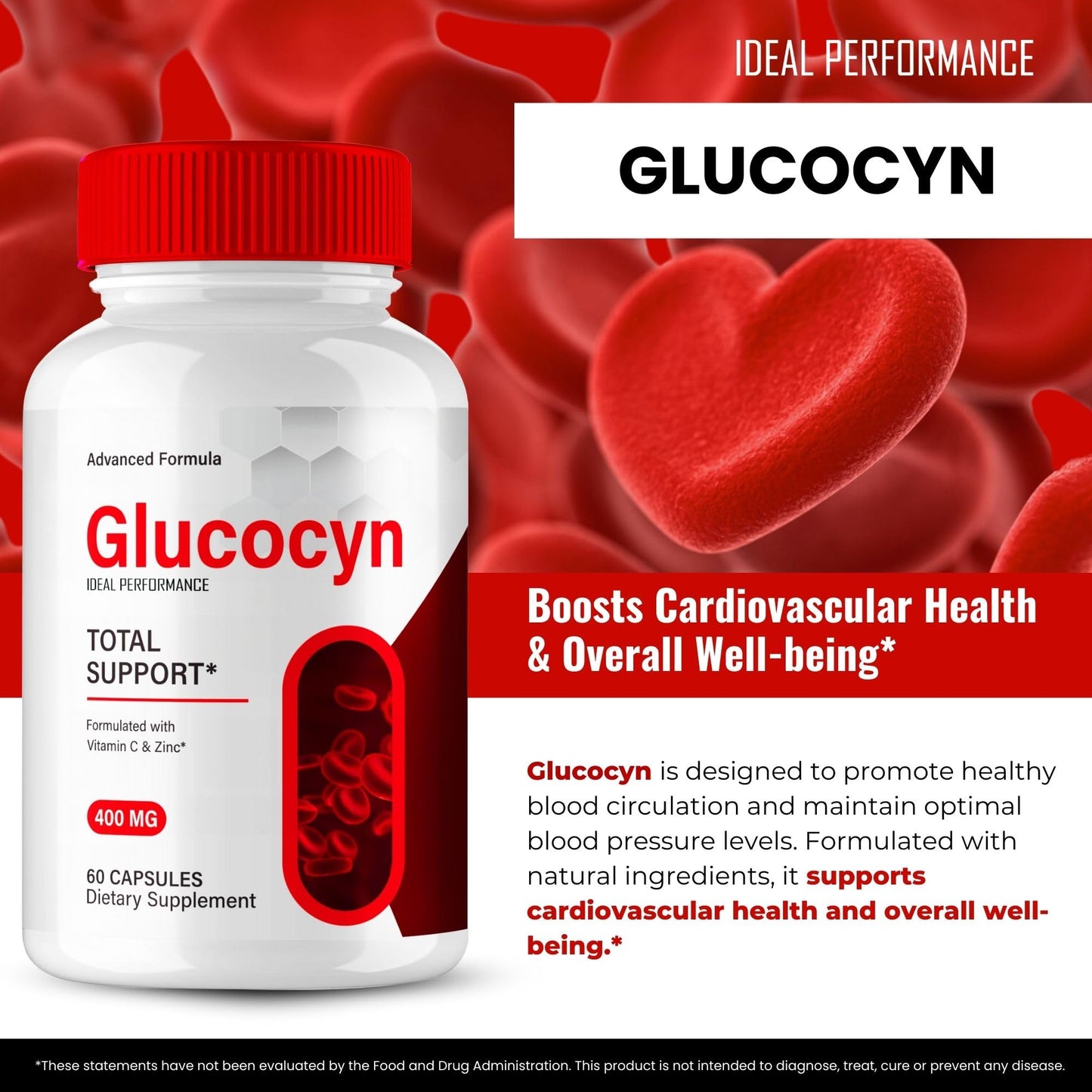 Ideal Performance Glucocyn Blood Support Capsules, 120 Capsules