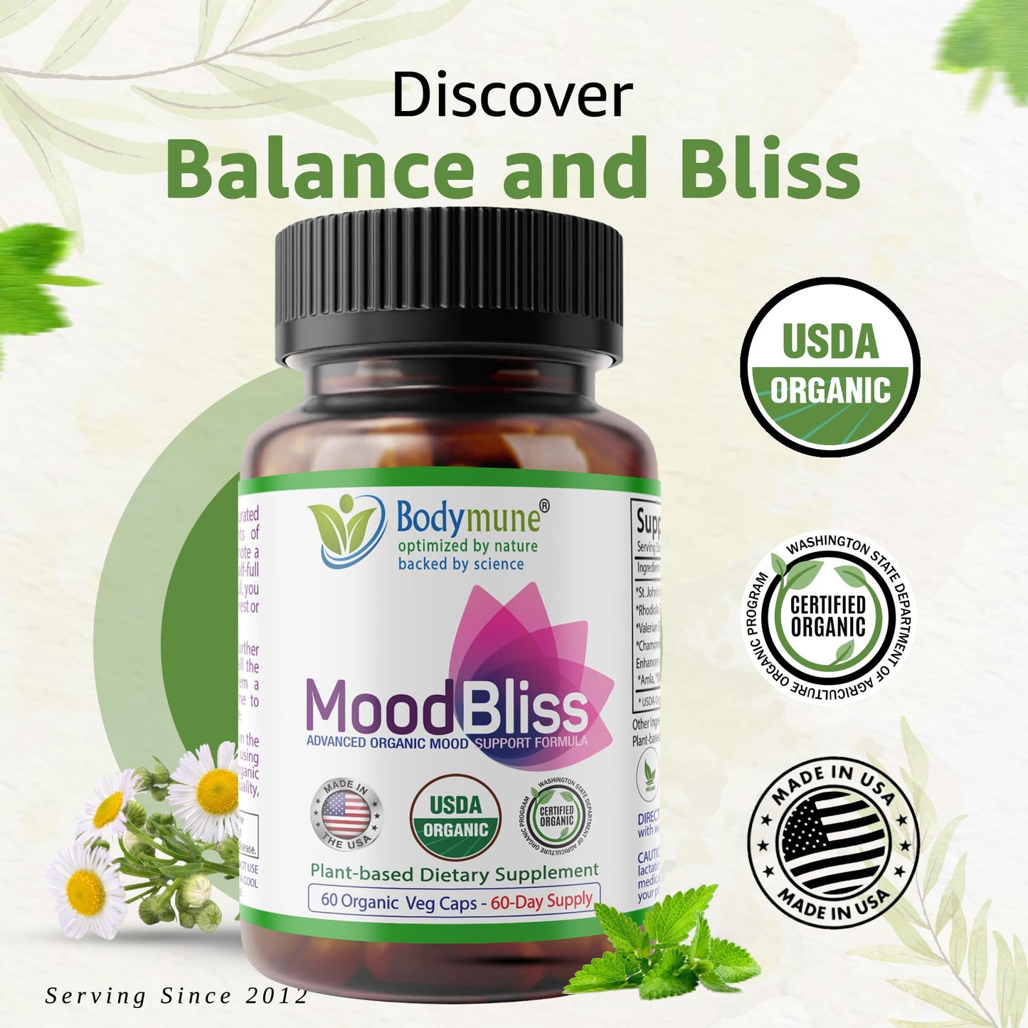Bodymune Organic MoodBliss Caplets 30