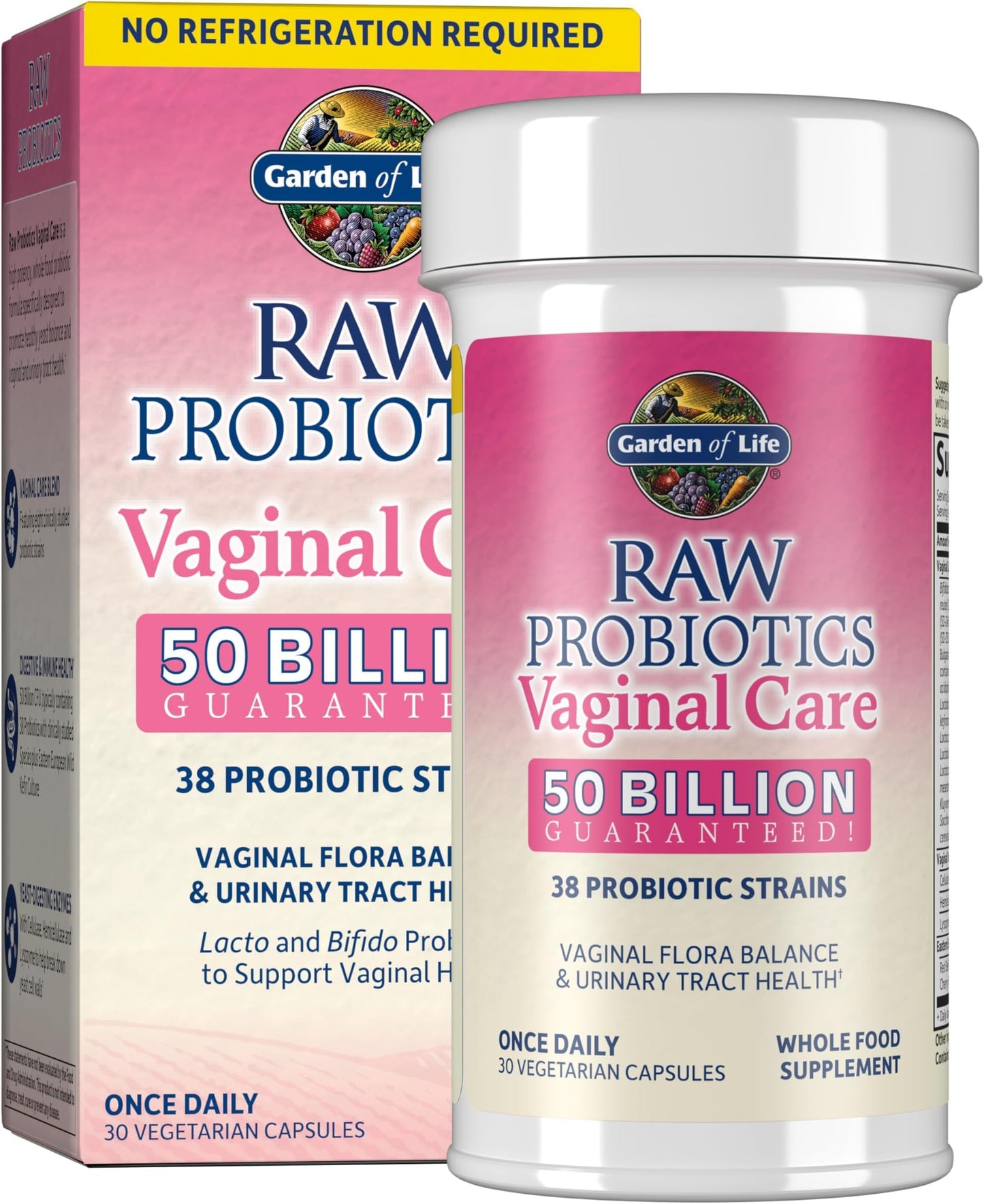 Garden of Life Raw Probiotics Vaginal Care 180 Capsules