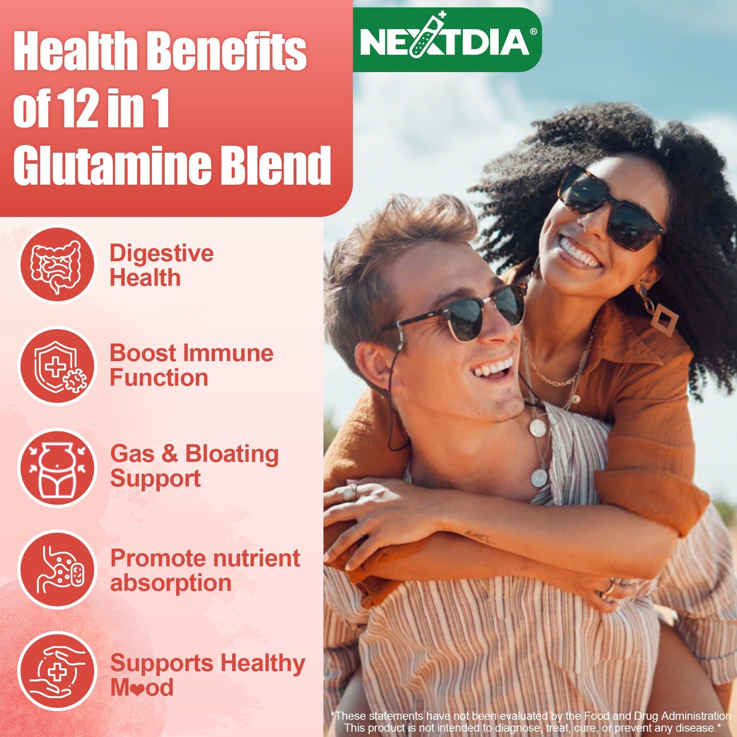Nextdia L-Glutamine Gummies, 60 Count