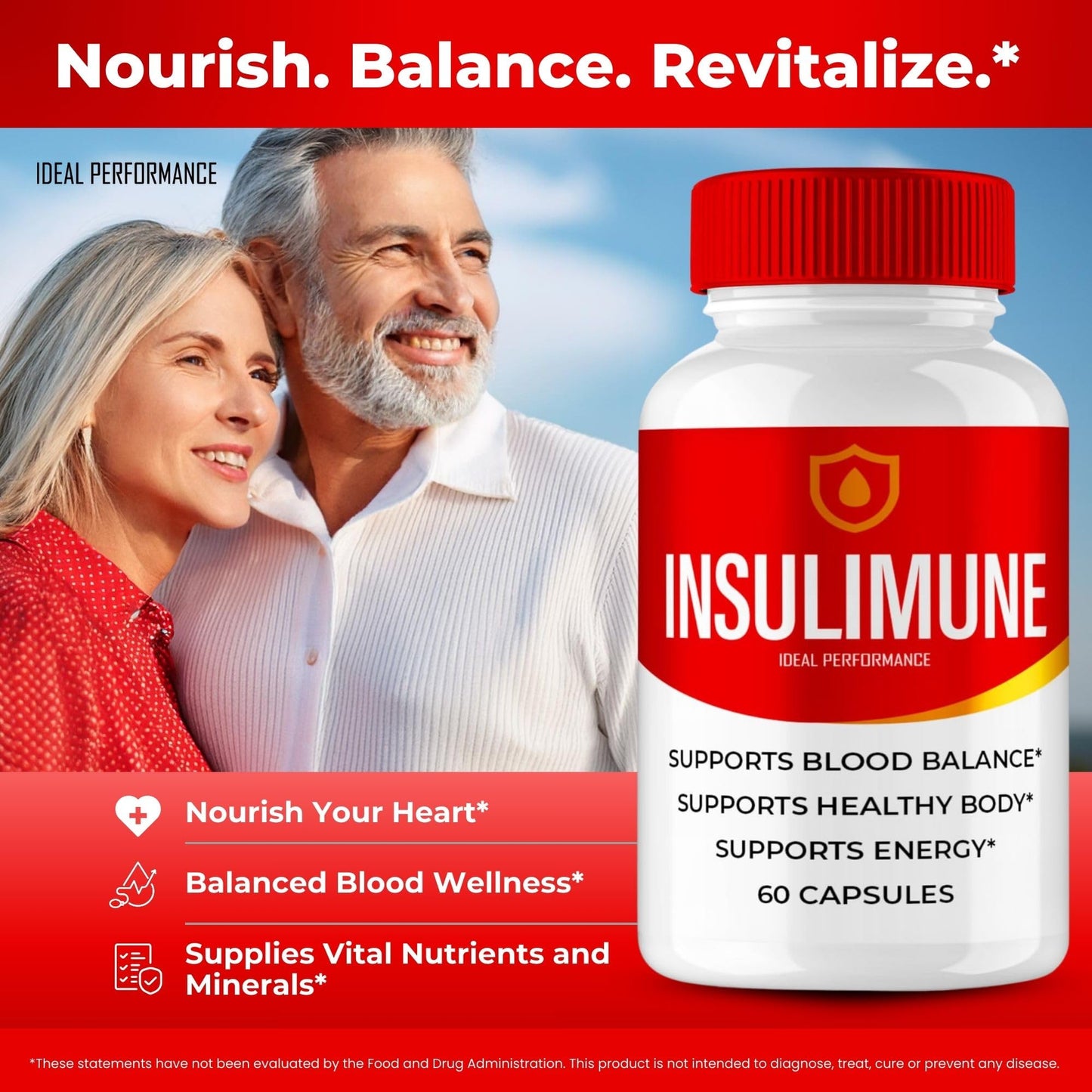 IDEAL PERFORMANCE Insulimune Blood Support Capsule, 60 Count