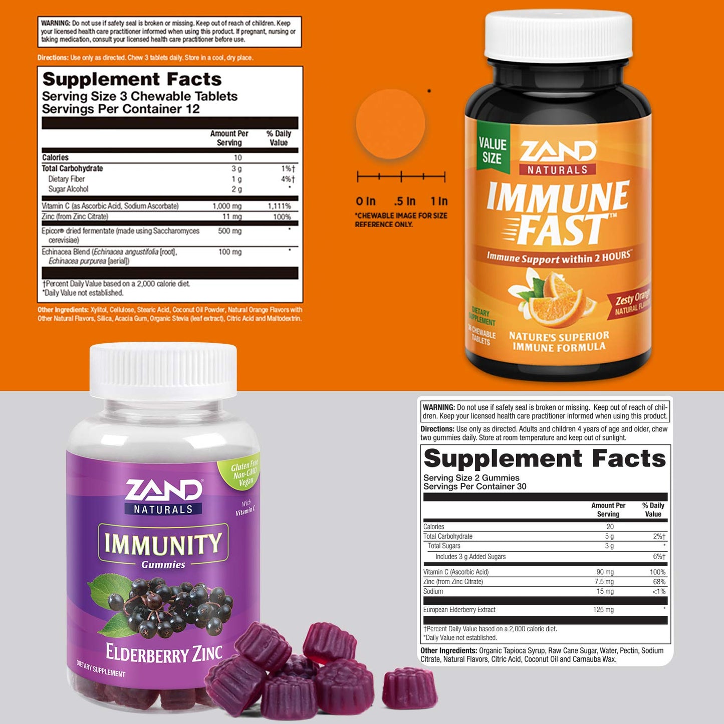 ZAND Immune Health Power Bundle 60 Gummies