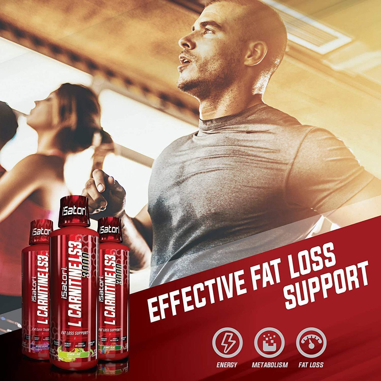 iSatori L-Carnitine LS3 Mixed Berry 1500mg (32 Servings) & Ultra CLA Softgels 90