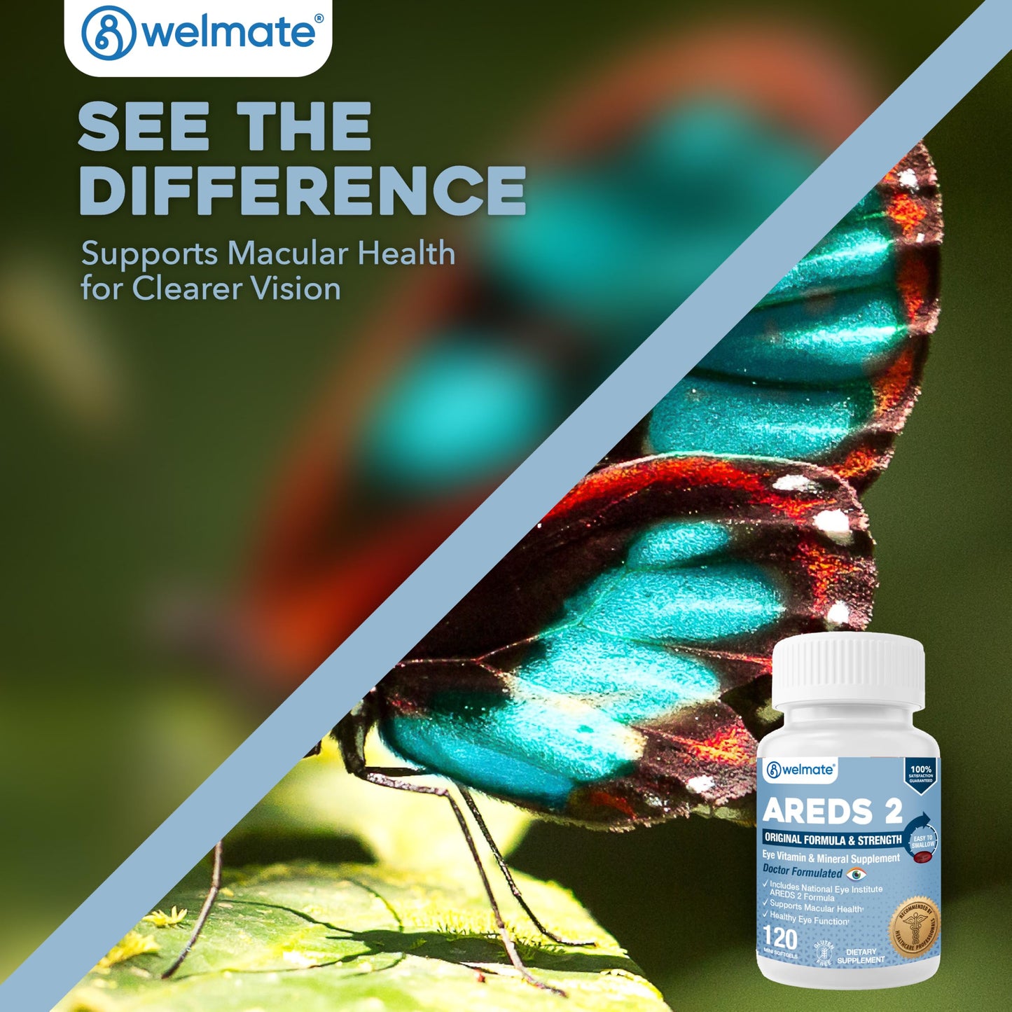 WELMATE AREDS 2 Eye Vitamin and Mineral Supplement Softgels, 120