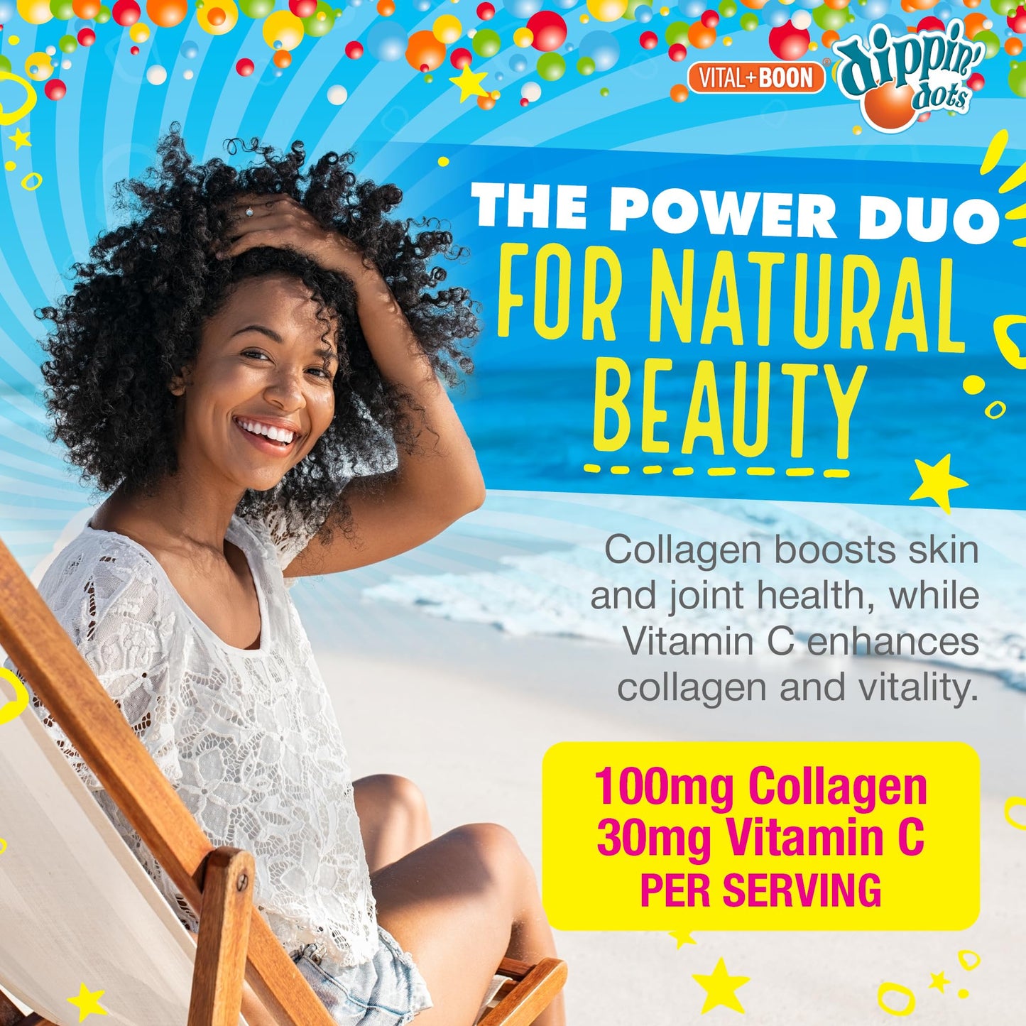Vital+Boon Dippin' Dots Collagen + Vitamin C Gummies 60 Count
