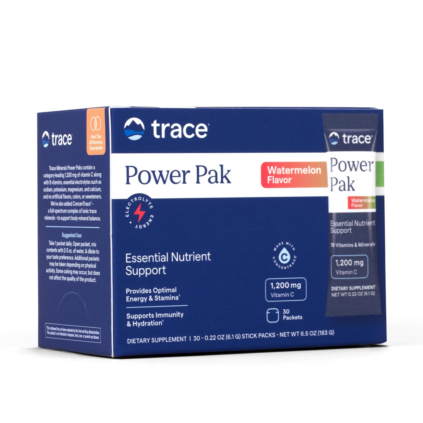 Trace Minerals Power Pak Electrolyte Powder Packets 30 Packets