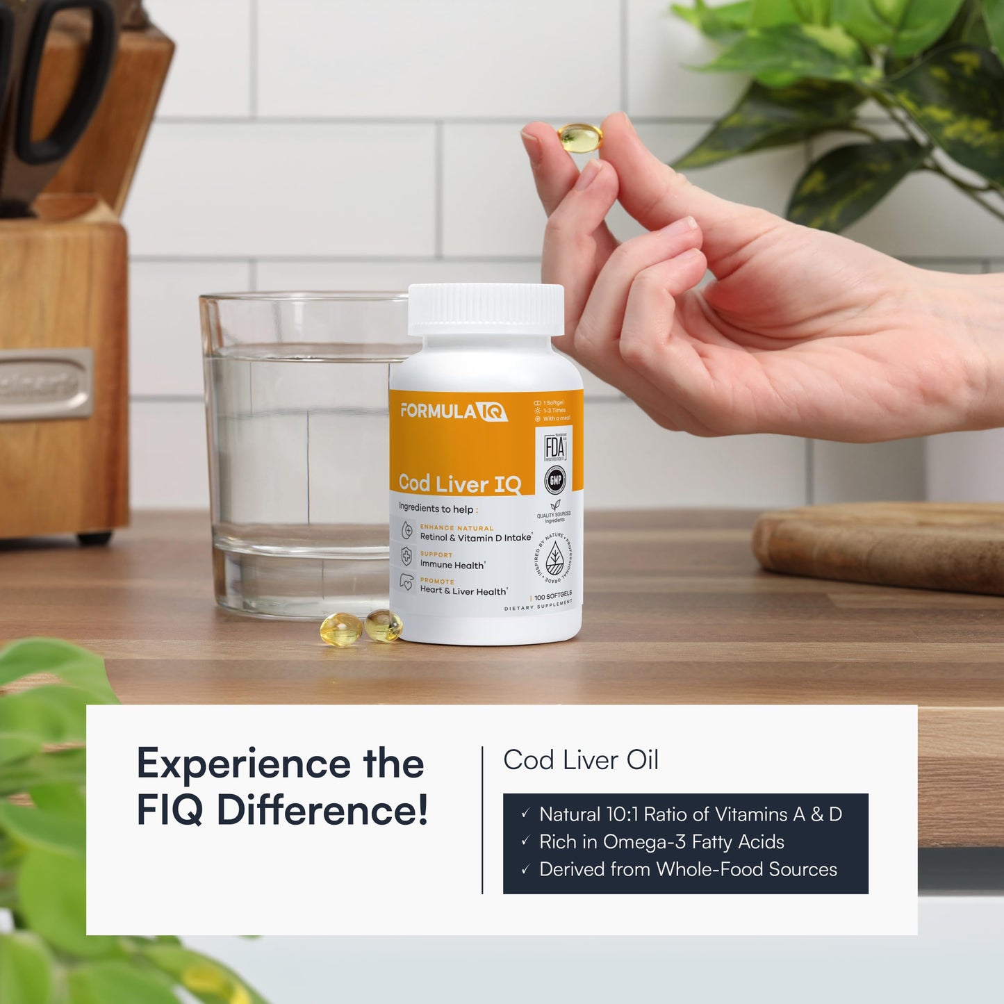 FIQ Cod Liver Oil Softgels 100 Softgels