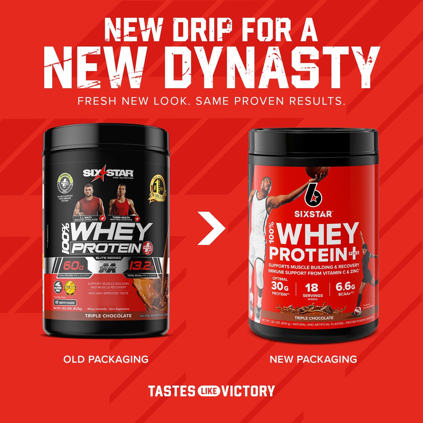 Six Star Elite Series 100% Whey Protein Plus Triple Chocolate Powder, 1.8 lb; Creatine Monohydrate Powder Unflavored, 60 Servings