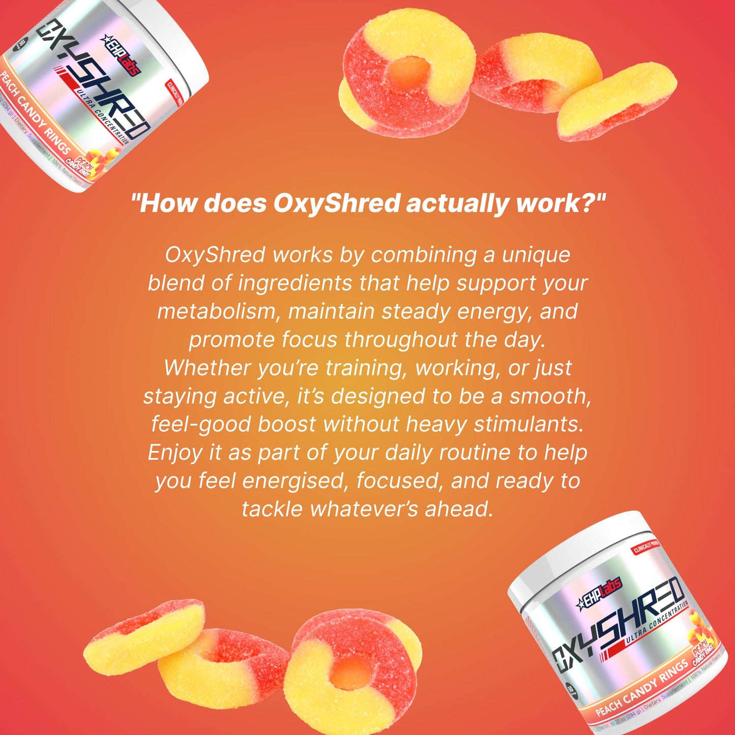 EHP Labs OxyShred Pre Workout Powder 10.6 Ounce