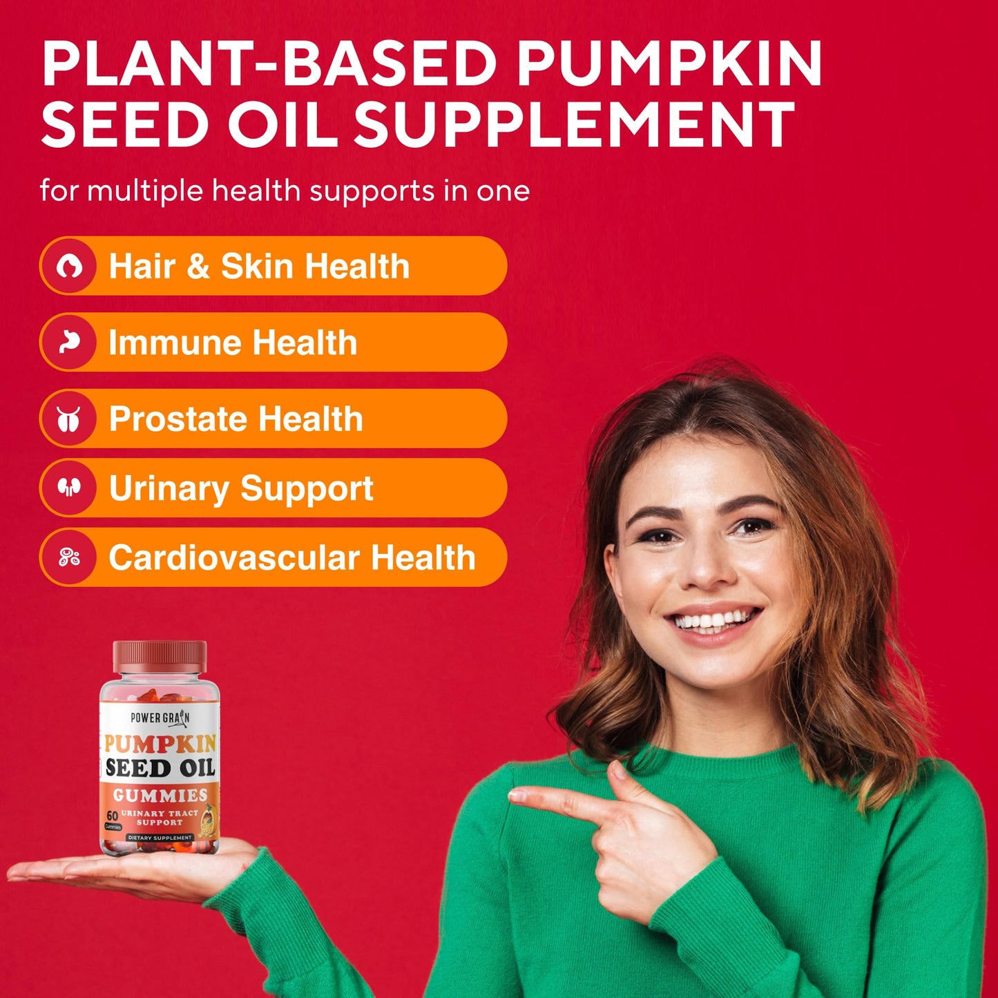Power Grain Sugar-Free Pumpkin Seed Gummies Gummy 1 Count