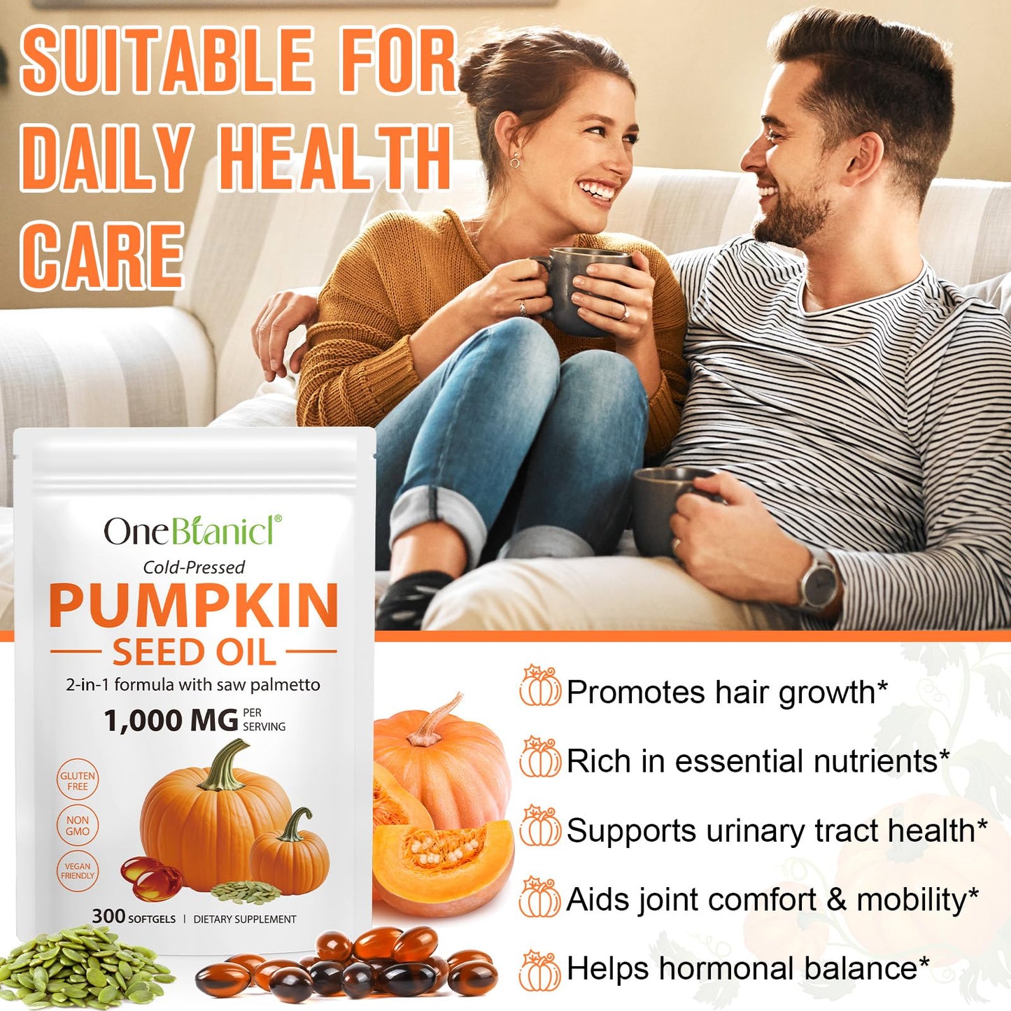 NIFEISHI Pumpkin Seed Oil Capsules 300 Count