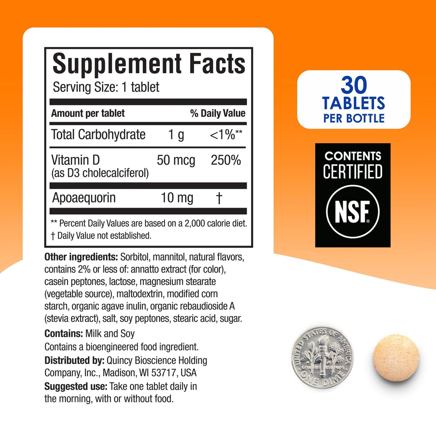 Prevagen Regular Strength Orange Chewables 30 Count