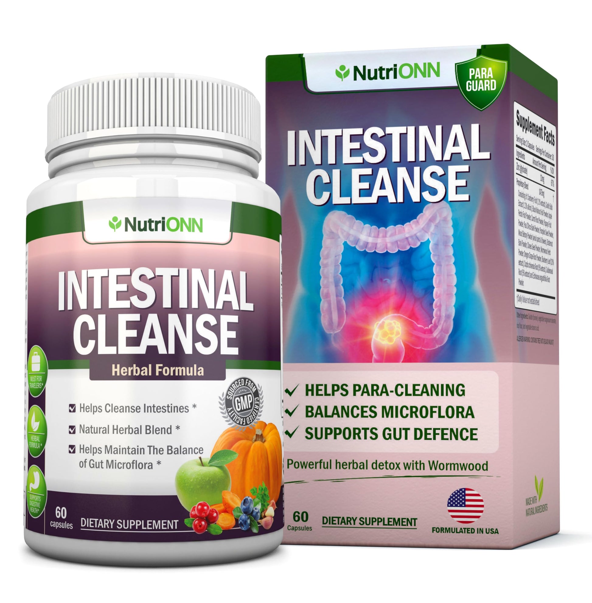 NutriONN Intestinal Cleanse Capsule 60 Count