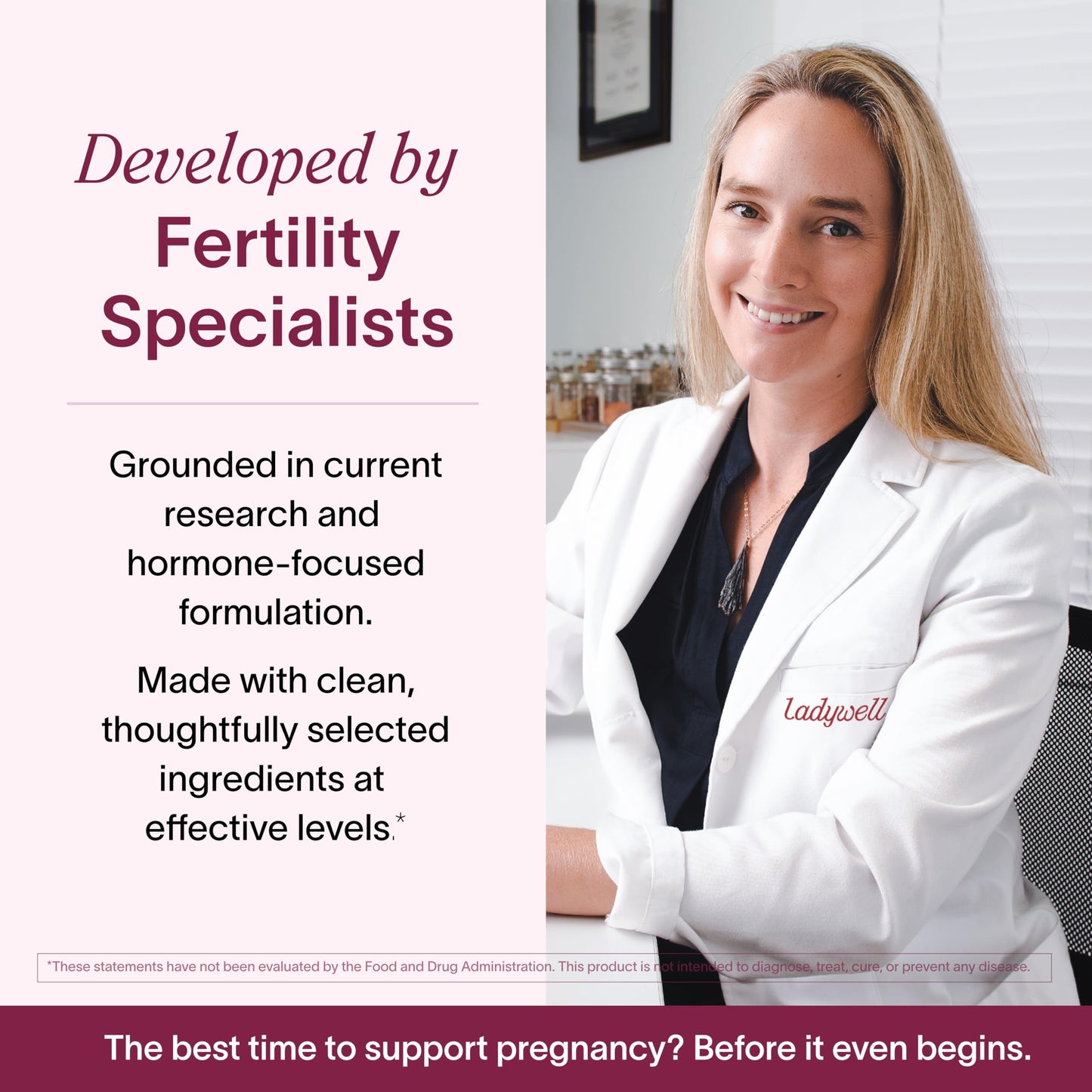 Ladywell Fertility + Egg Health Capsule, 60 Count