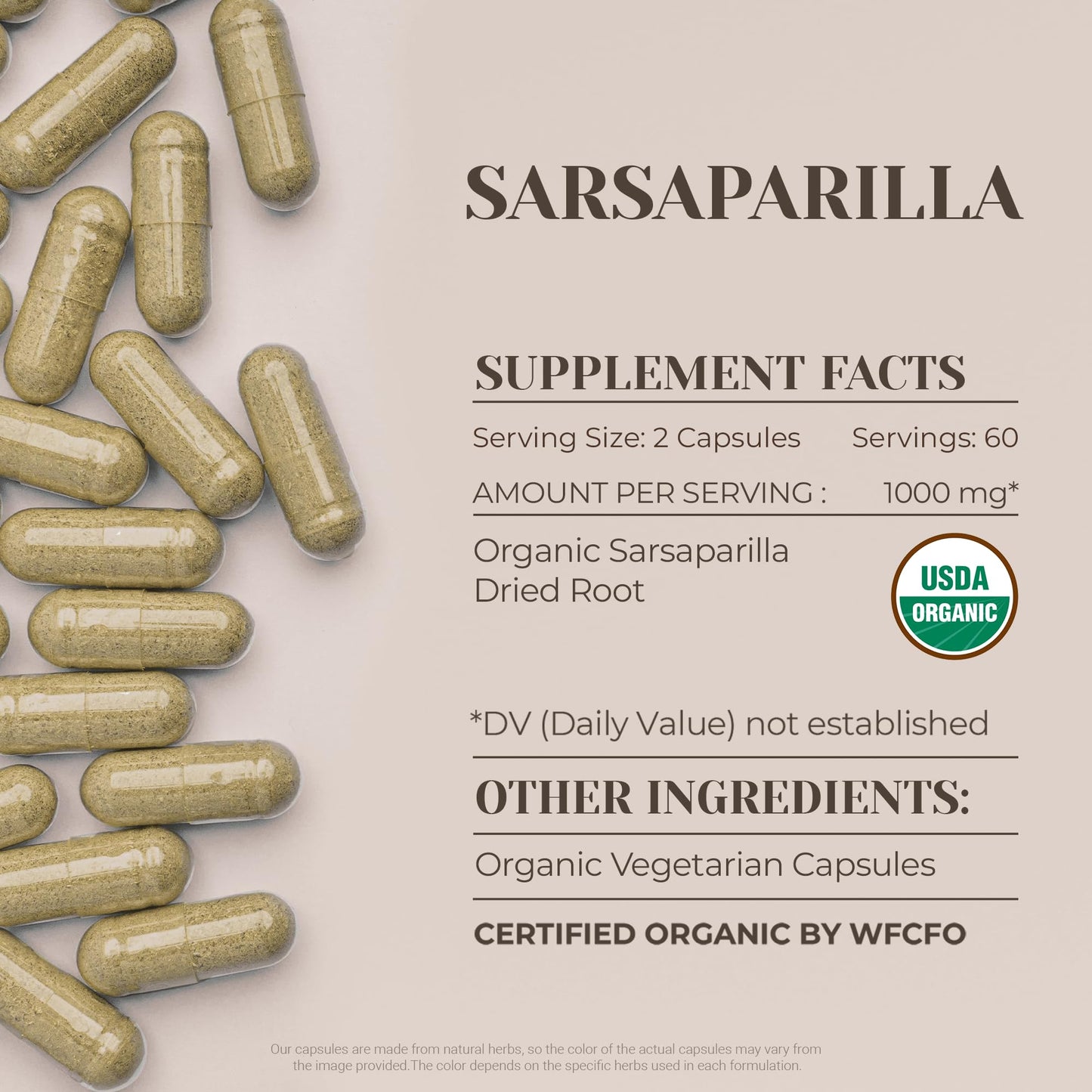Garden Organics Sarsaparilla Capsules 120 Count