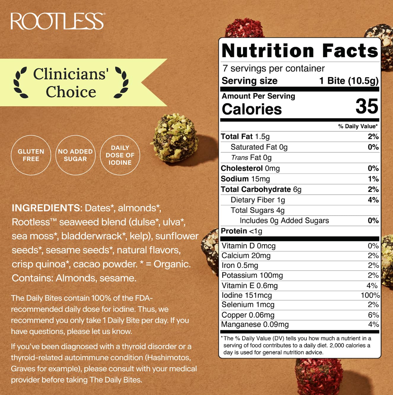 Rootless Daily Bites for Hormone Health Chewable 28-Count