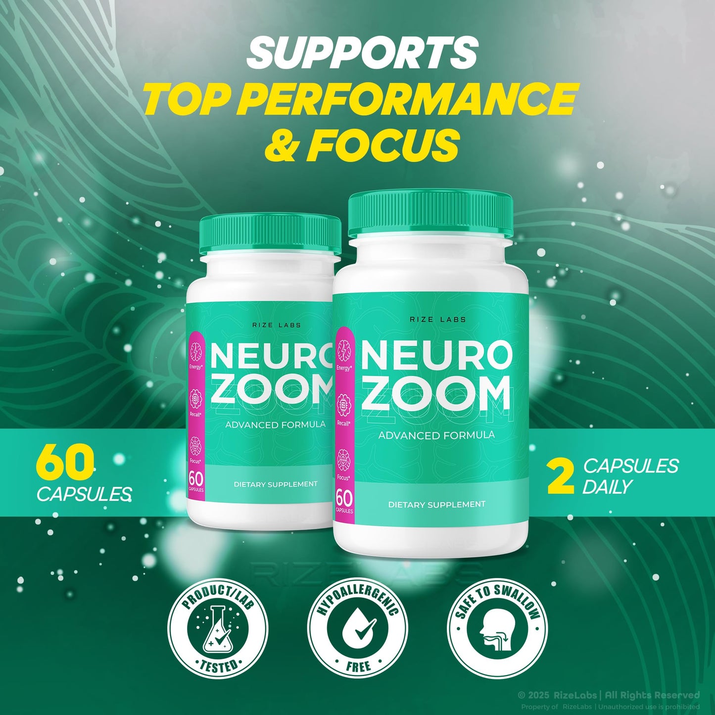 Rize Labs Neuro Zoom 300 Capsules