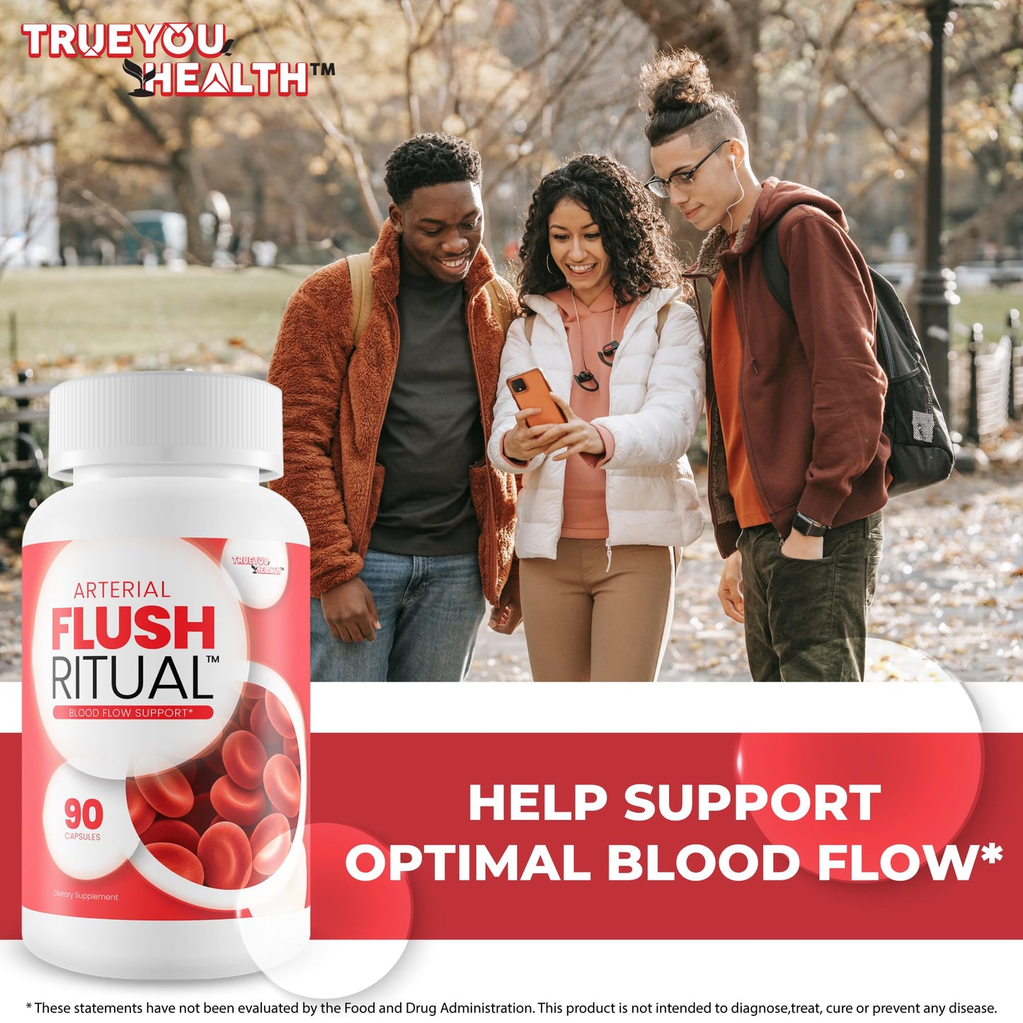 True You Health Arterial Flush Ritual Blood Flow Support Capsules 90 Count