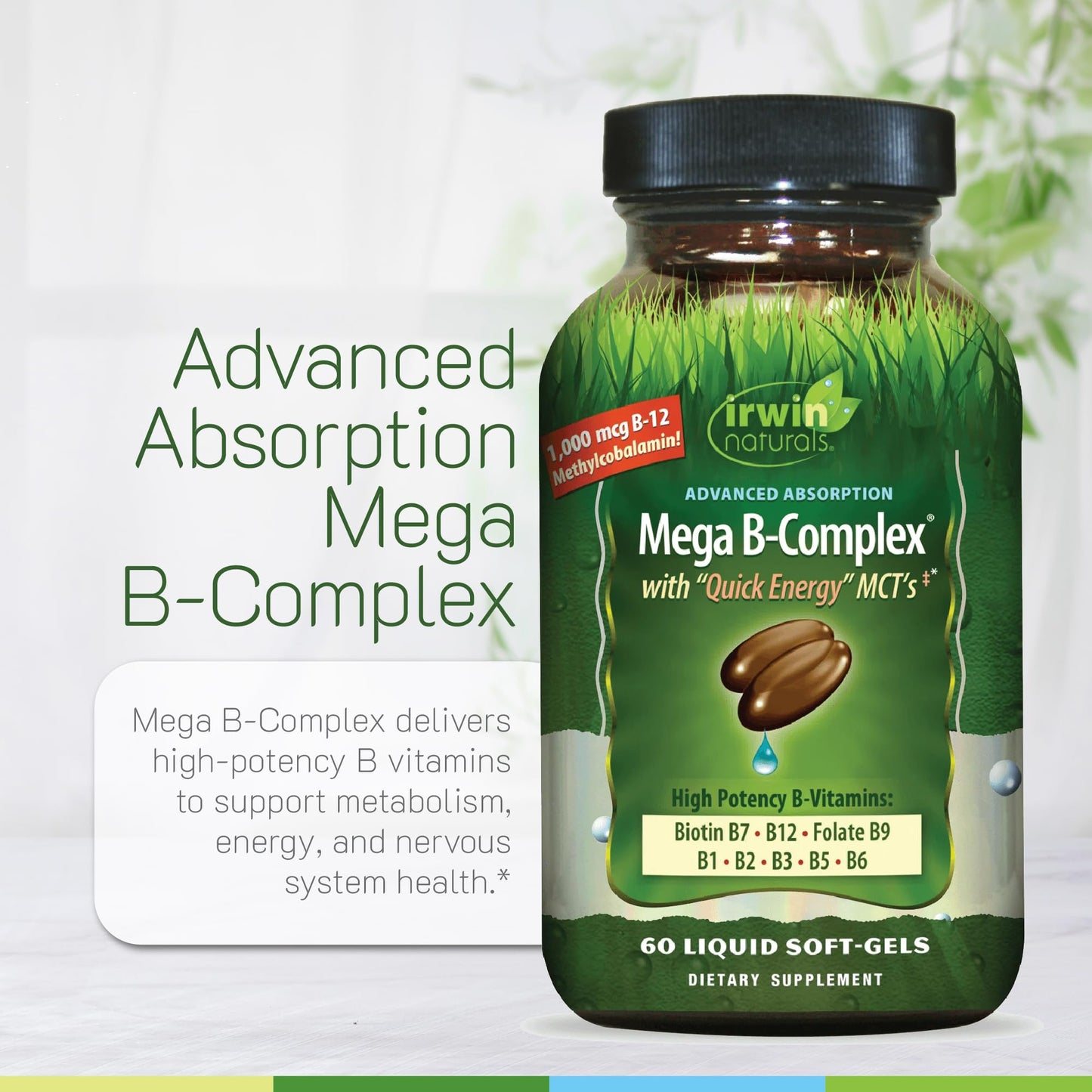 Irwin Naturals Mega B-Complex Softgels 60