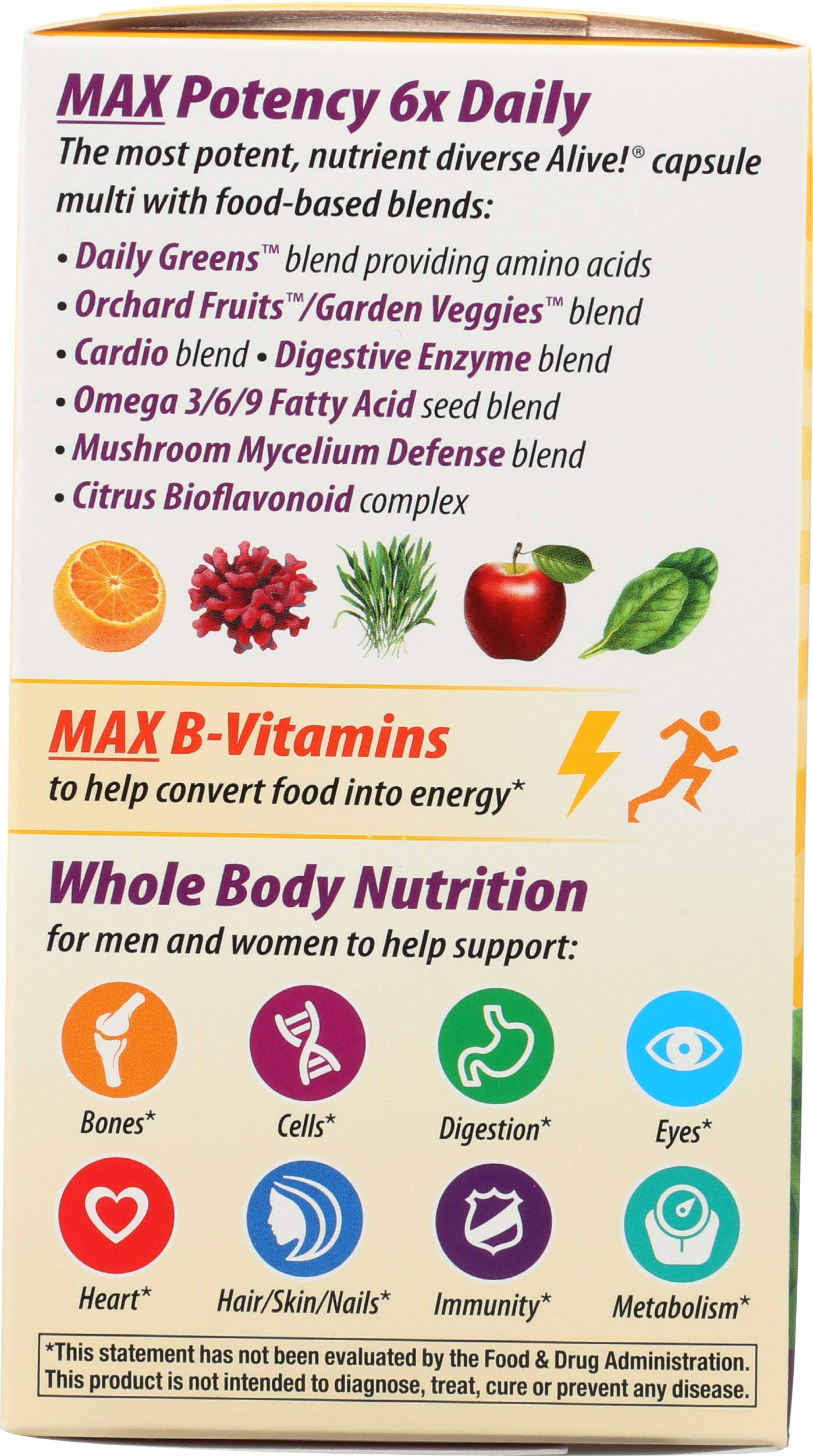 Nature's Way Alive! Max 6 Daily Multi-Vitamin Capsules 90 Count