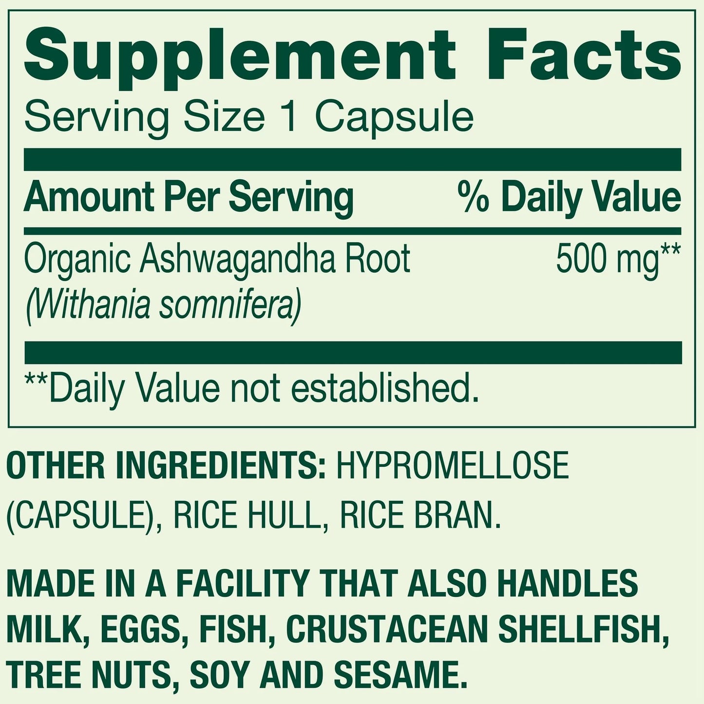 SUREFECT Ashwagandha Root Powder 500 mg Capsules, 60 Count