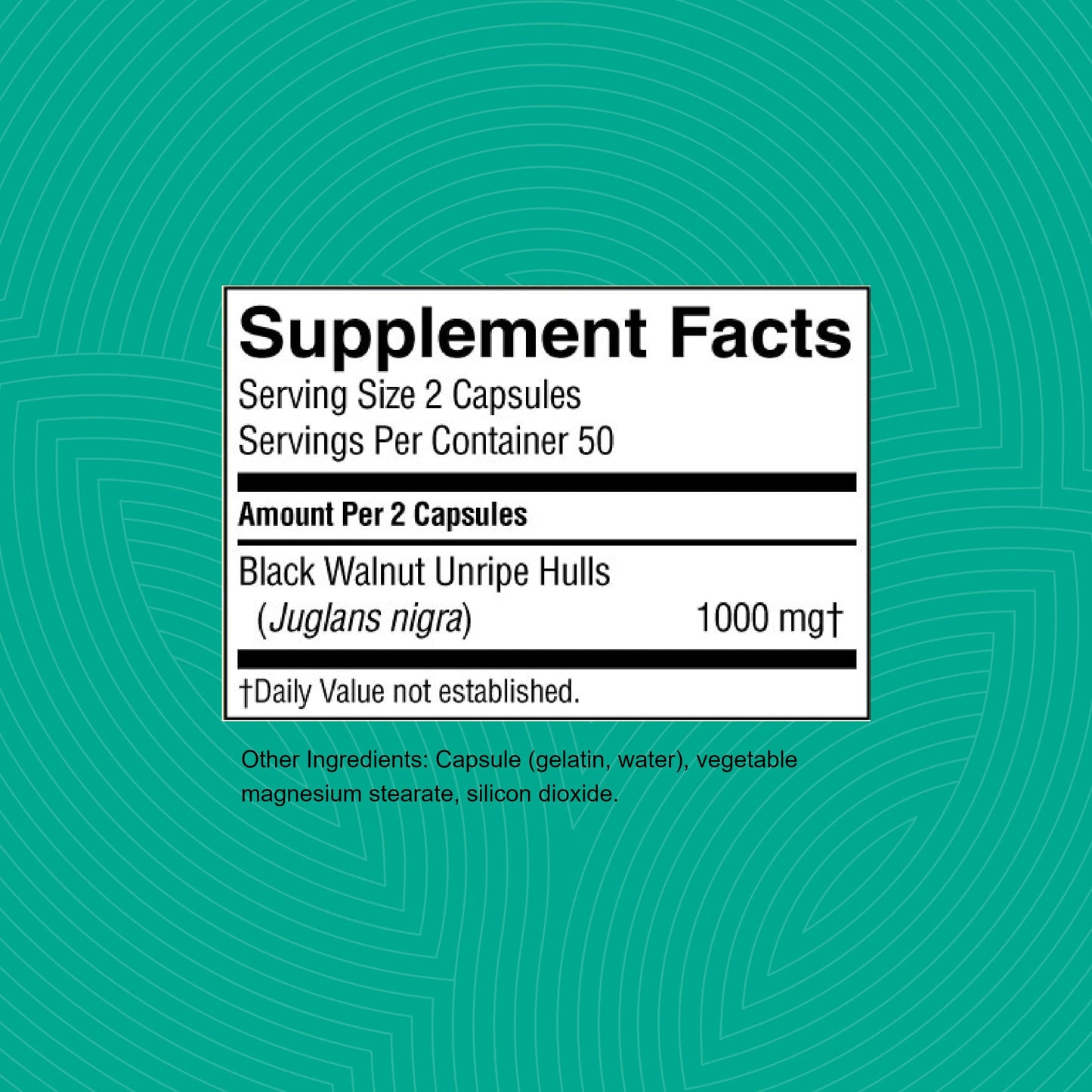 Nature's Sunshine Black Walnut Capsules 100 Capsules