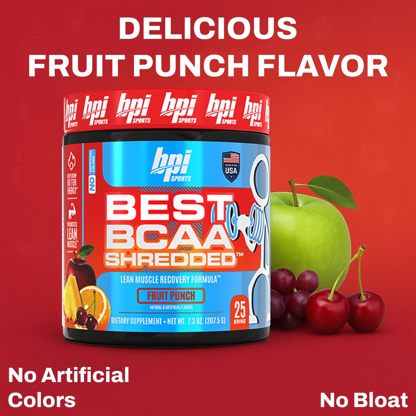 BPI Sports Best BCAA Shredded Powder, Fruit Punch, 9.7 oz