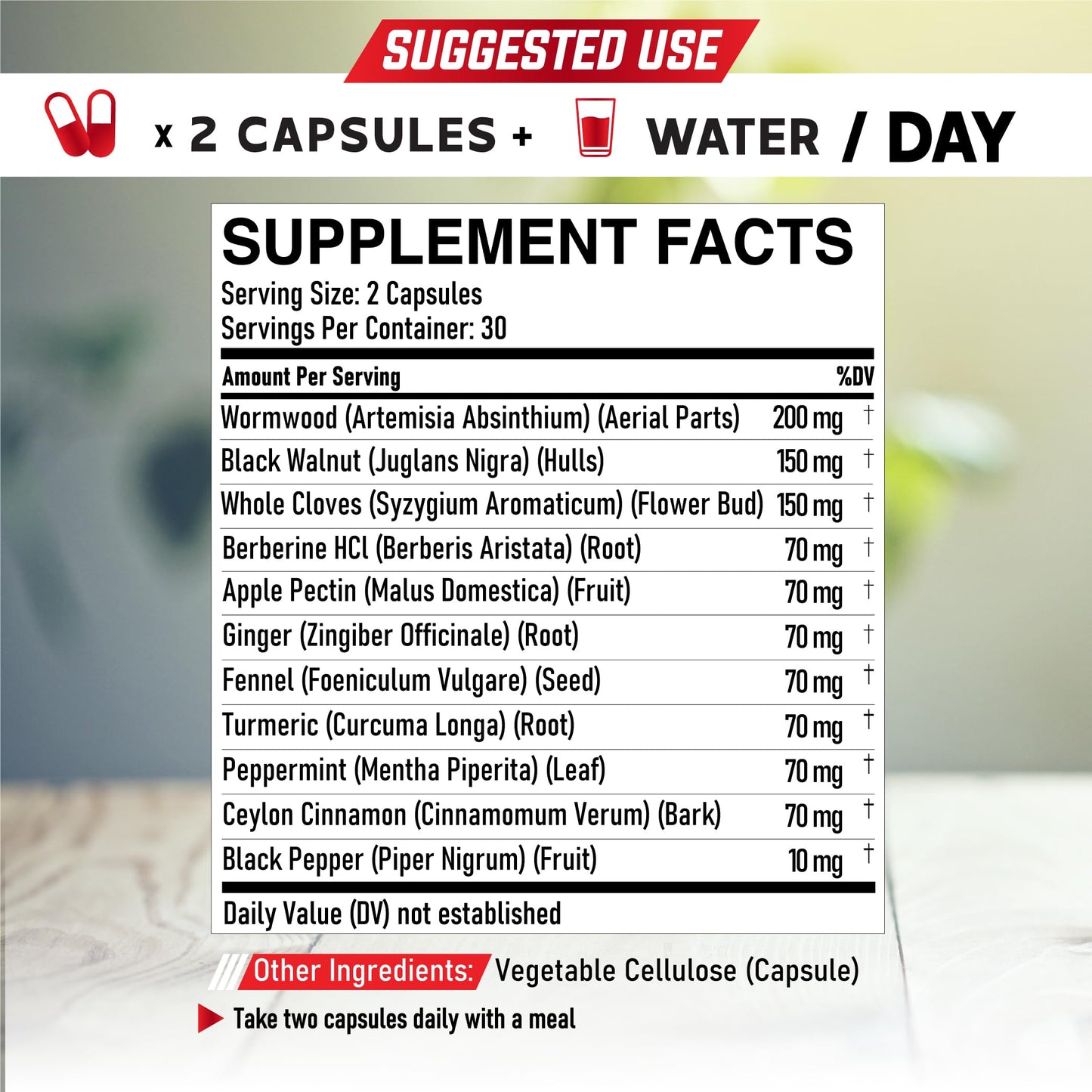 DEDICAD Wormwood Capsules Supplement 60 Capsules