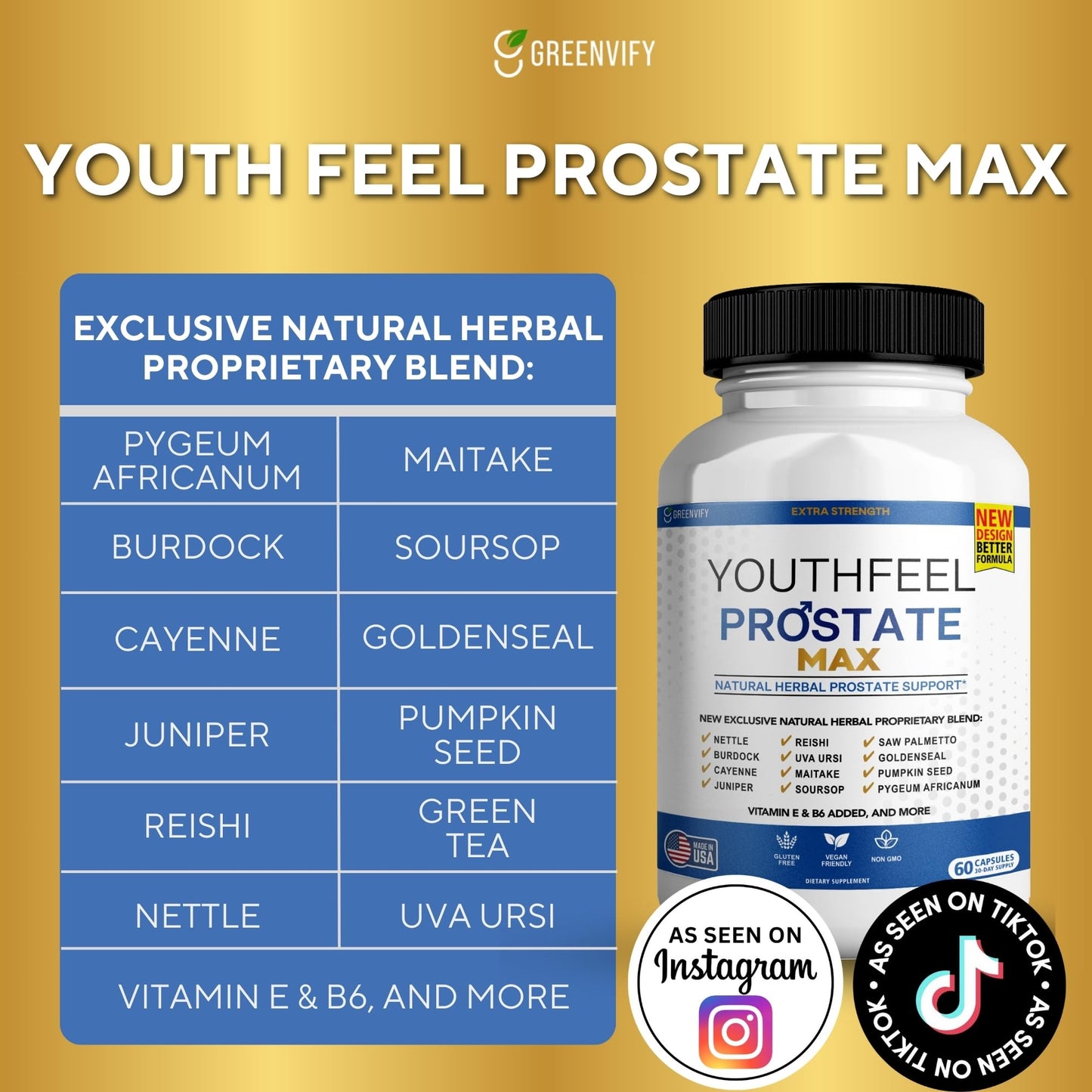 GREENVIFY Youthfeel Prostate Max 300 Capsules