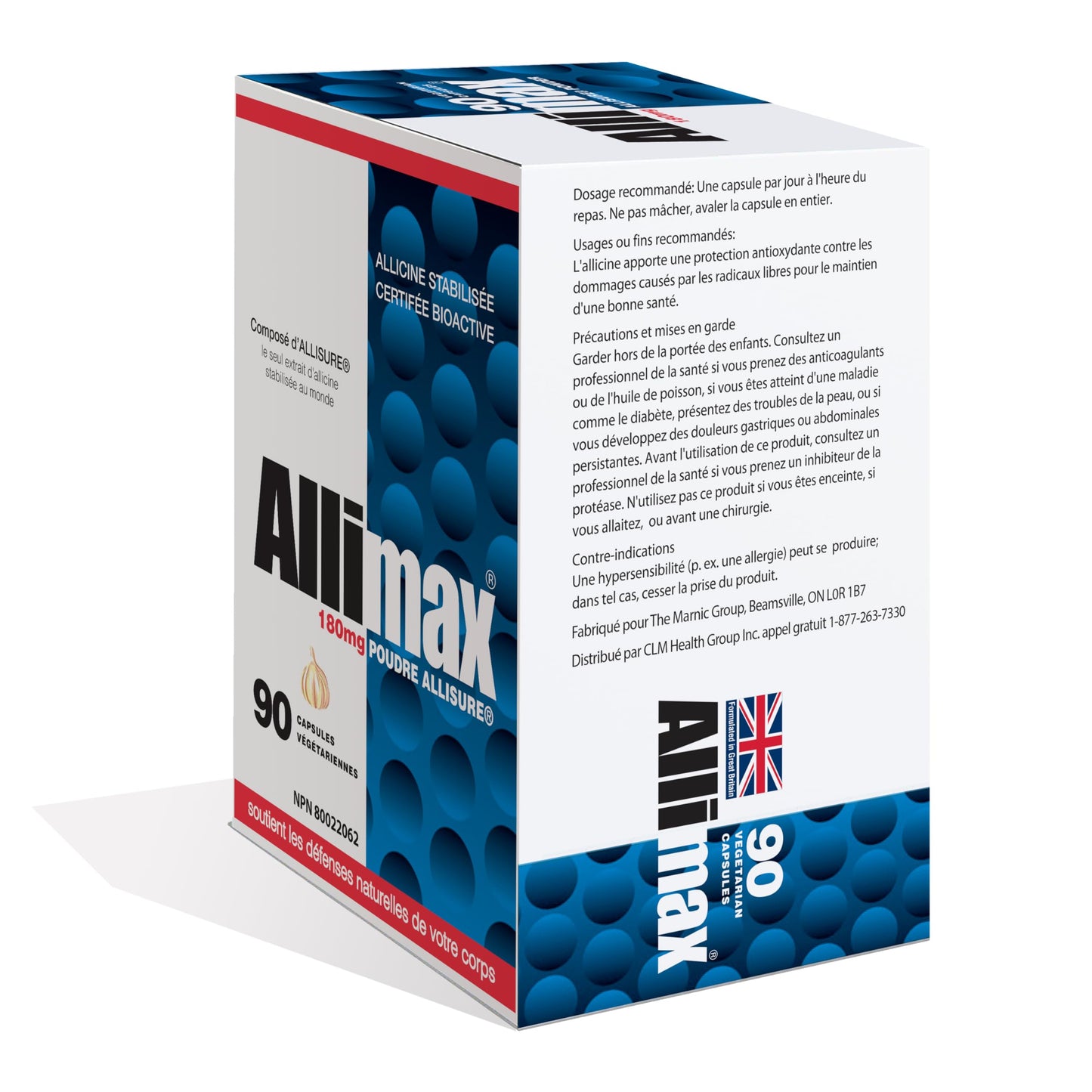 ALLIMAX 180mg Allicin Garlic Supplement, 90 Capsules