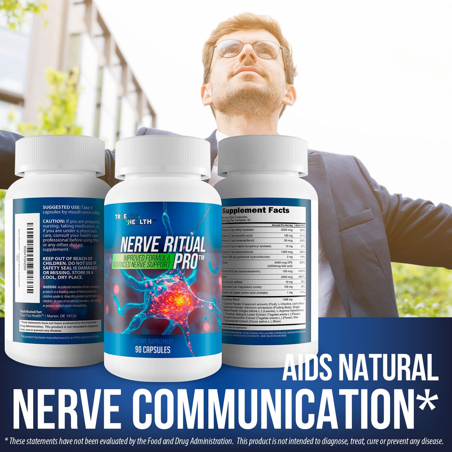 True You Health Nerve Ritual Pro Capsule, 90 Count