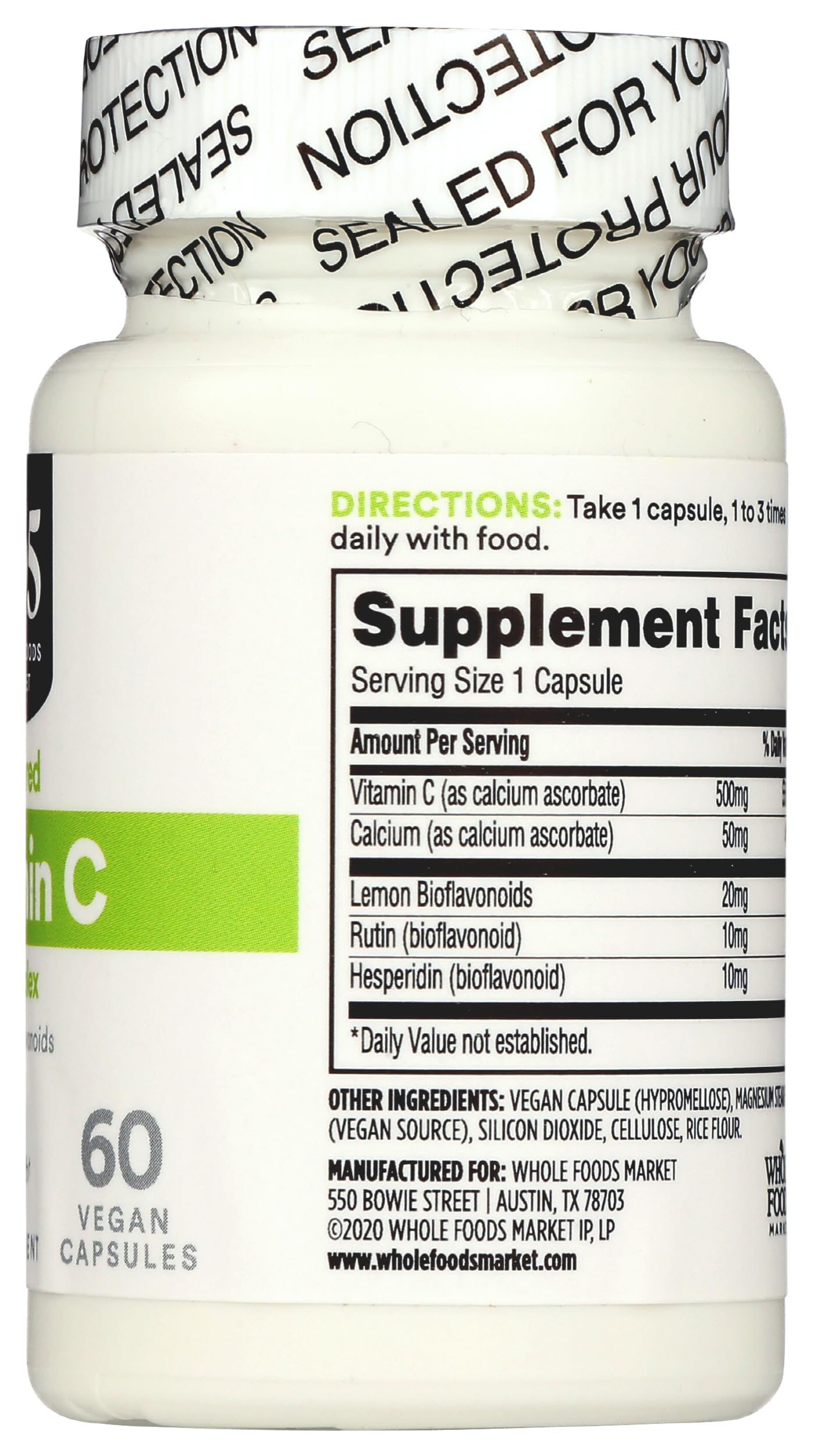 365 by Whole Foods Market Buffered Vitamin C Complex, Vegan, 60 Capsules