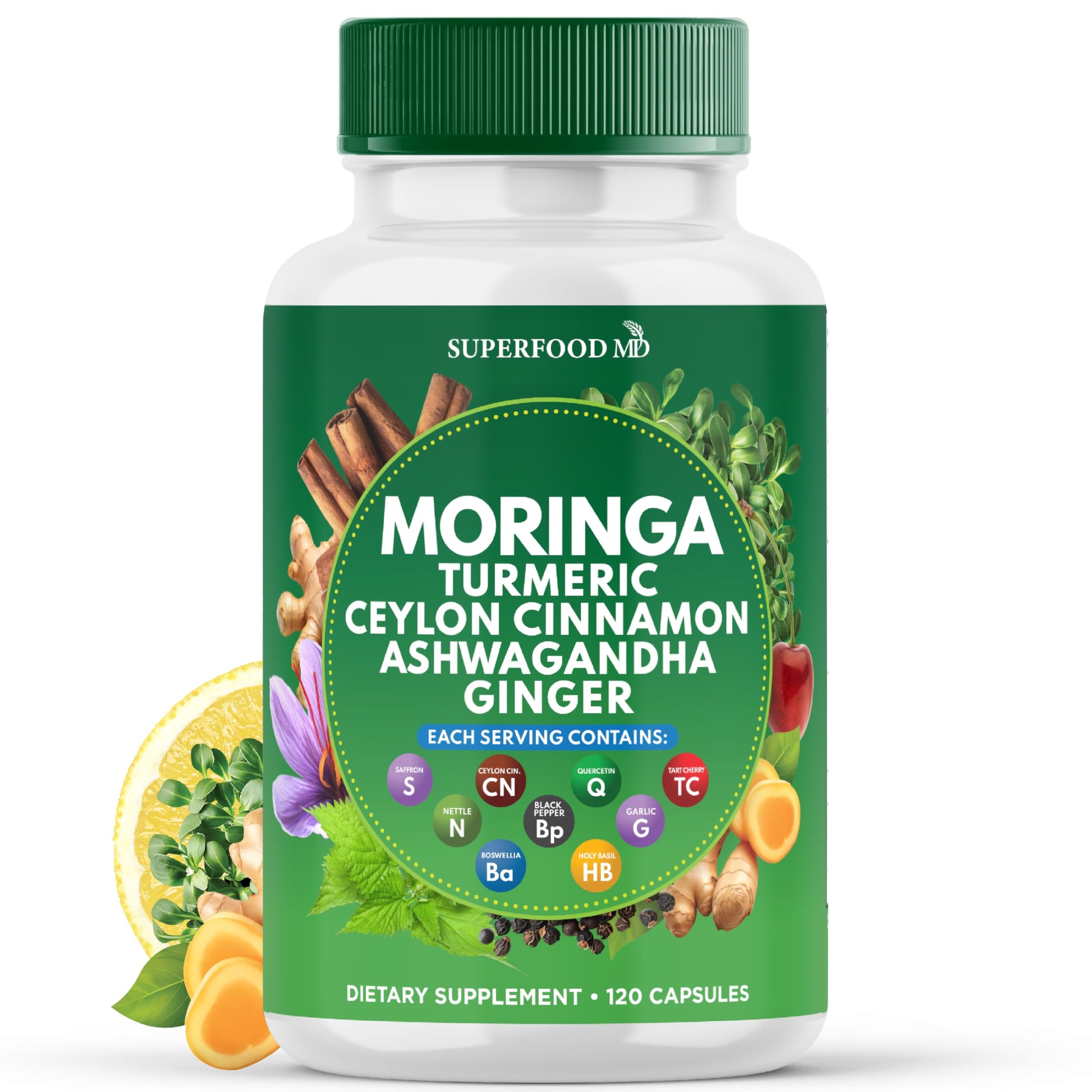 Superfood MD Moringa Supplement Capsule, 120 Count