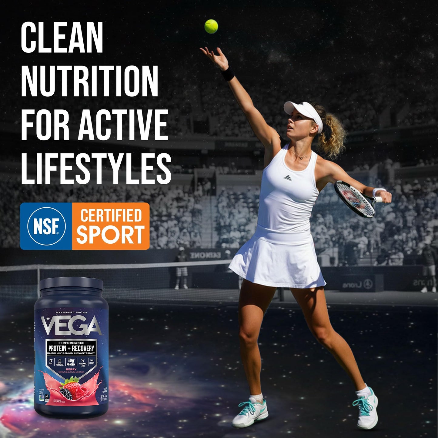 Vega Protein + Recovery Powder, Berry, 28.8 oz
