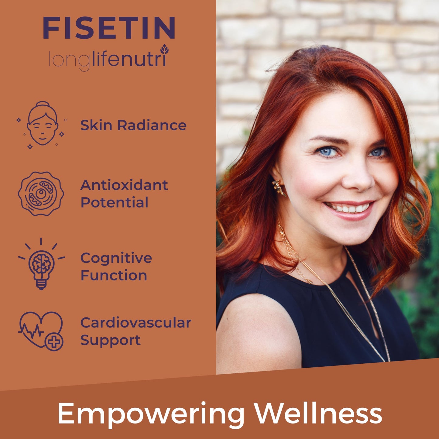 LongLifeNutri Fisetin 100mg - from Rhus Succedanea Stem Extract, 120 Capsules