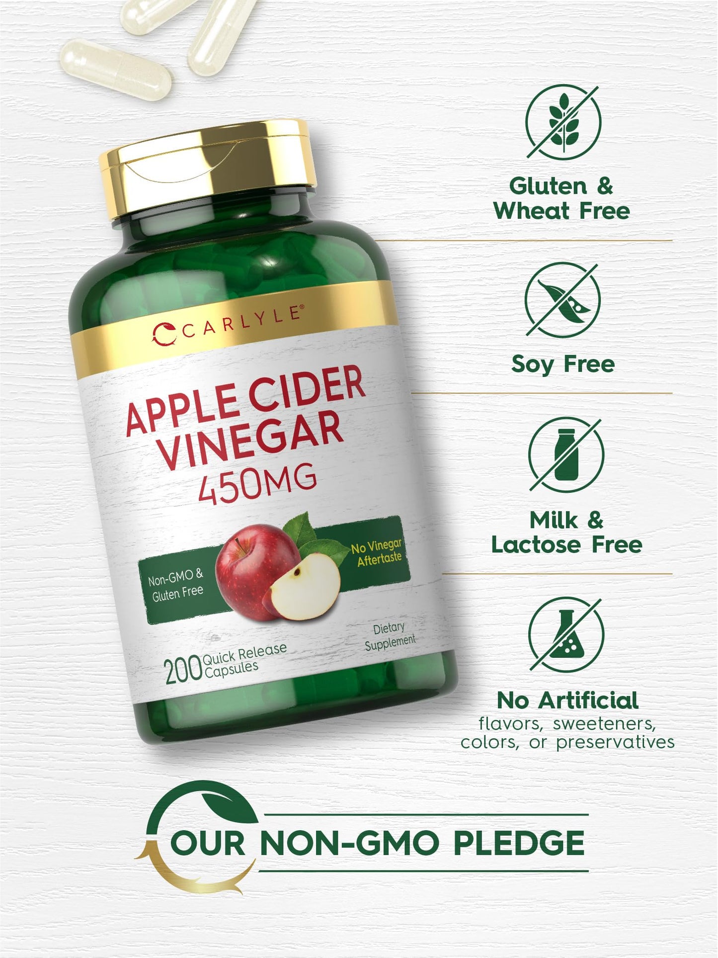 Carlyle Apple Cider Vinegar Capsules 200-count