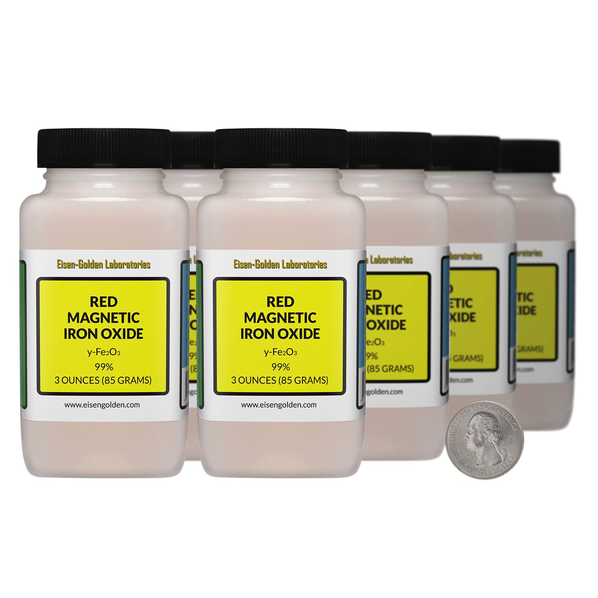 Eisen-Golden Laboratories Red Magnetic Iron Oxide [y-Fe2O3] 99% USP Food Grade Powder, 24 oz