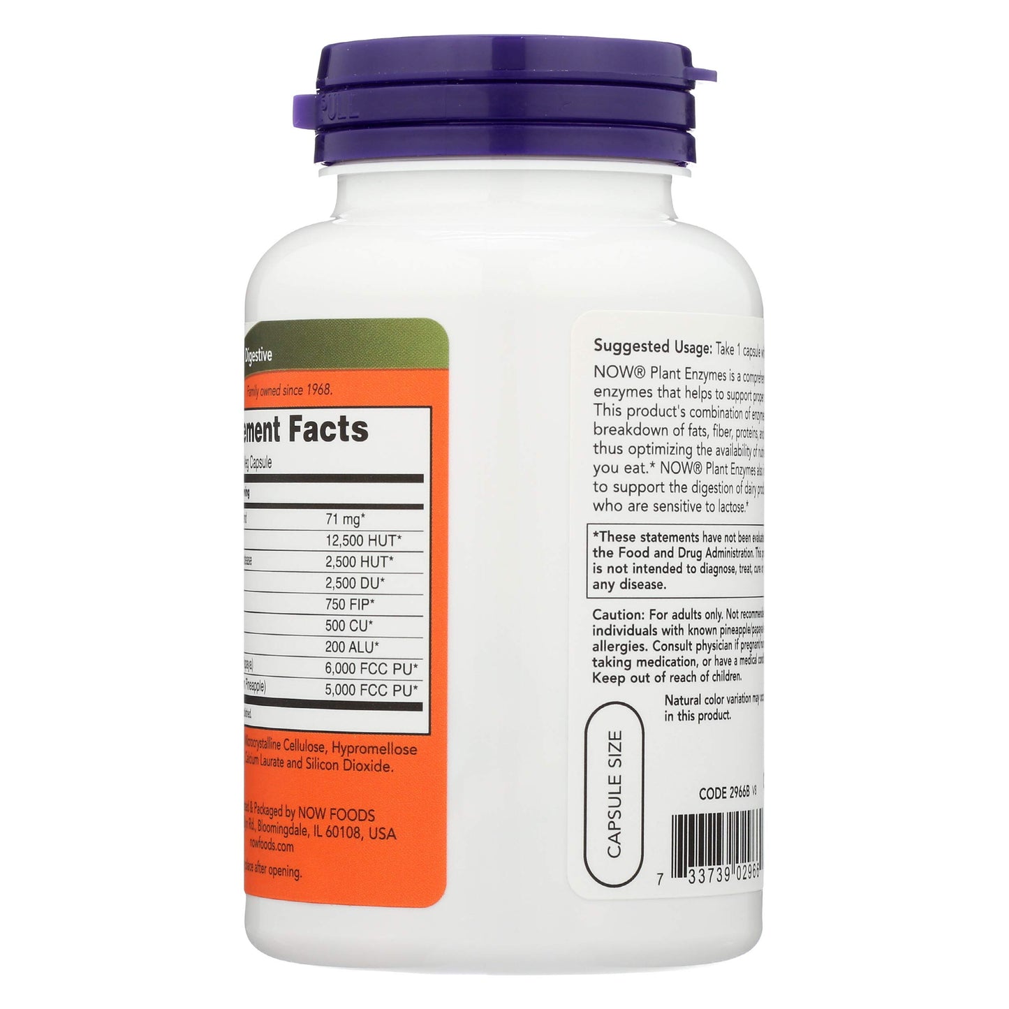NOW Foods Plant Enzymes Capsules, 120 Capsules