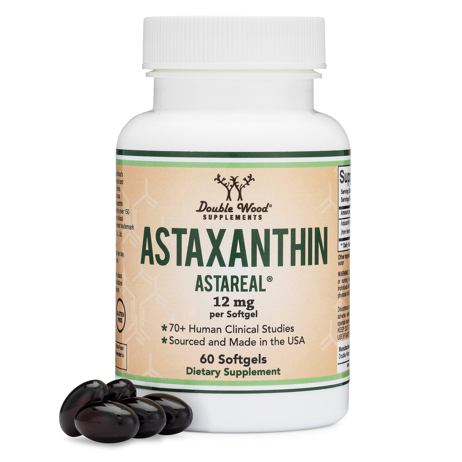 Double Wood Supplements Astaxanthin Softgels 60 Count