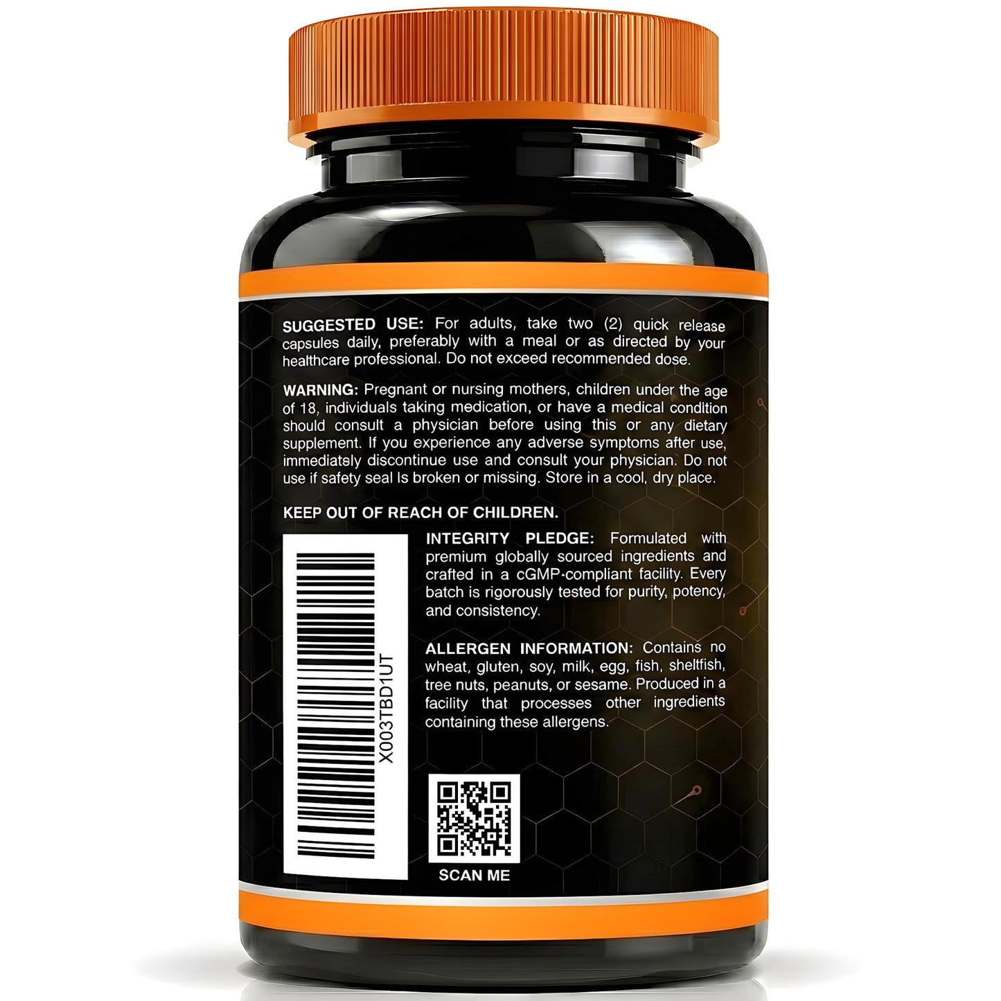 WELLNESS LABSRX Berberine 1000mg Capsule, 120 Count