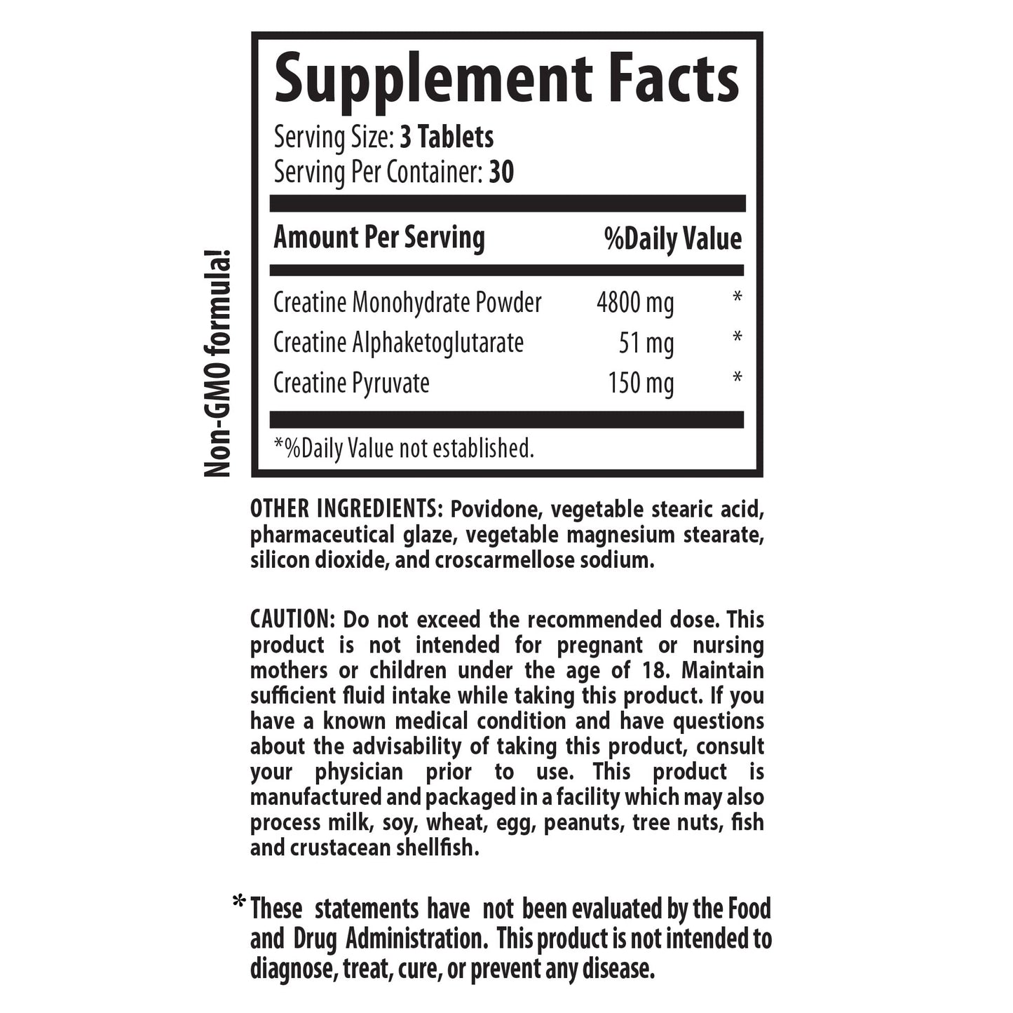 Sport Supplement Creatine Tri Phase 180 Tablets